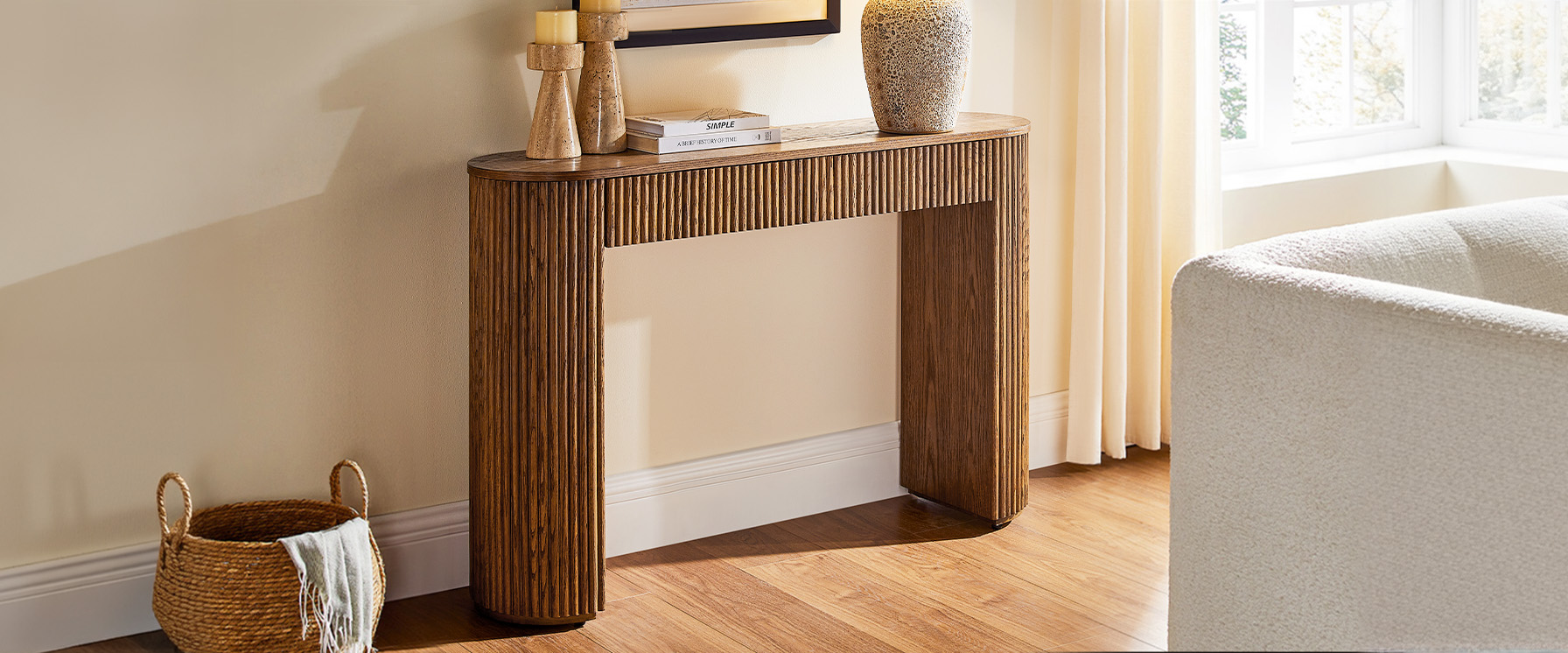 console table with drawers