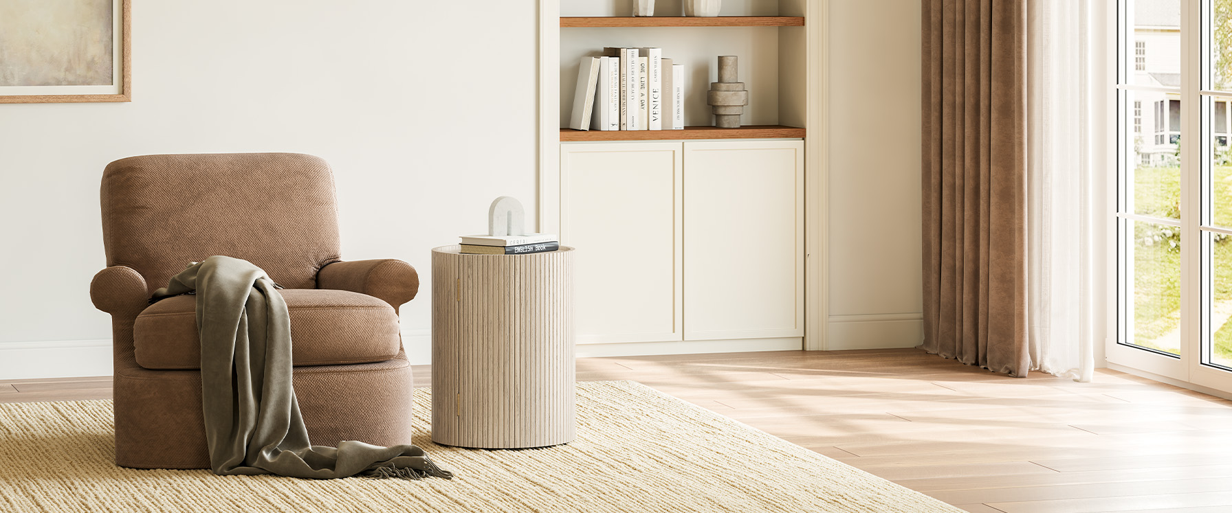 Solid Oak Side Table