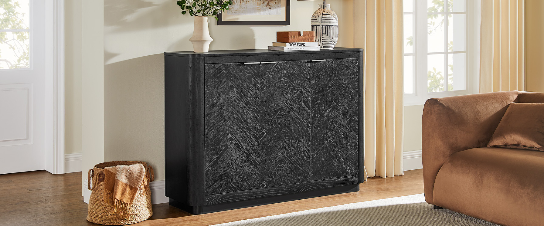 black storage Cabinet