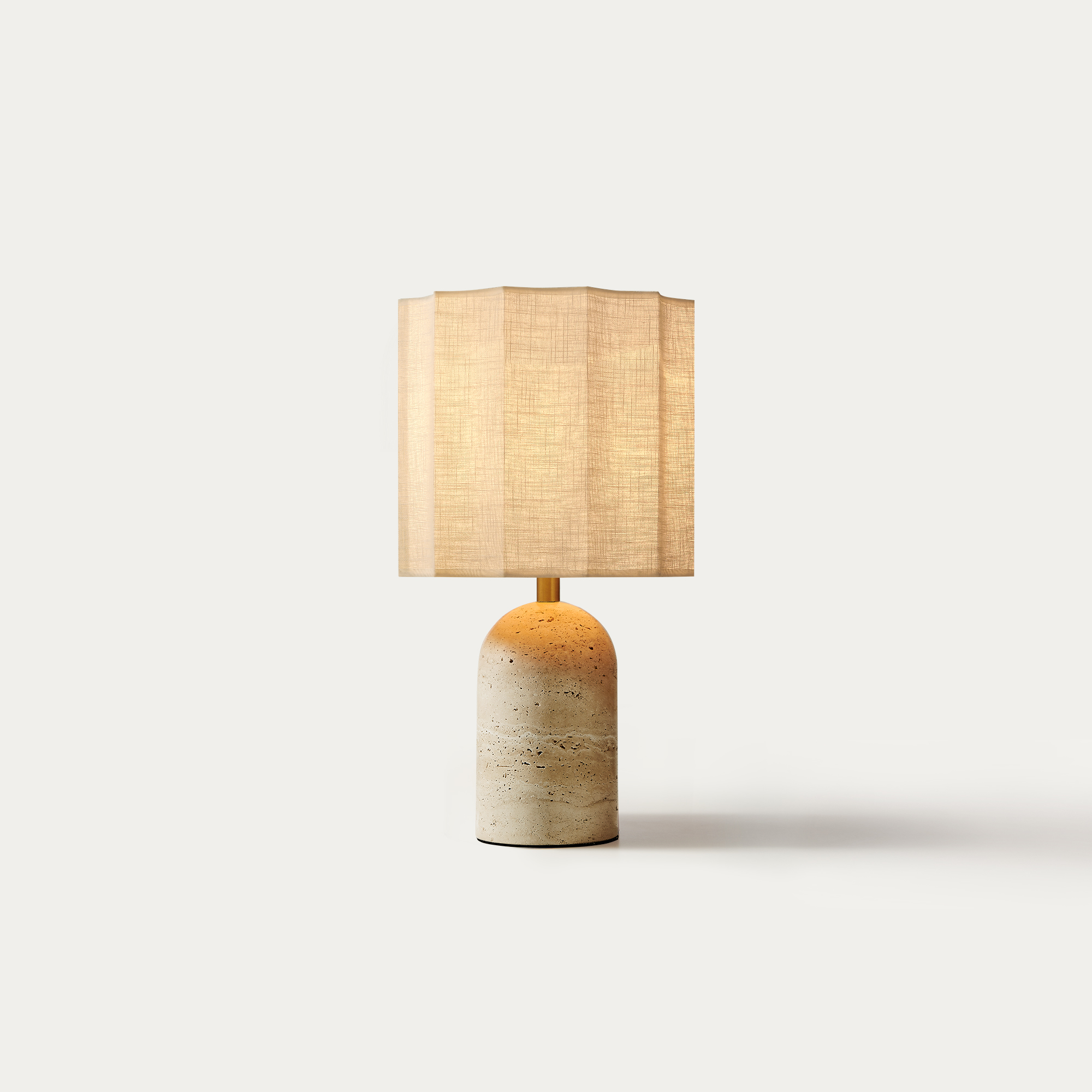 Kisco Travertine Table Lamp beige modern style for bedroom study