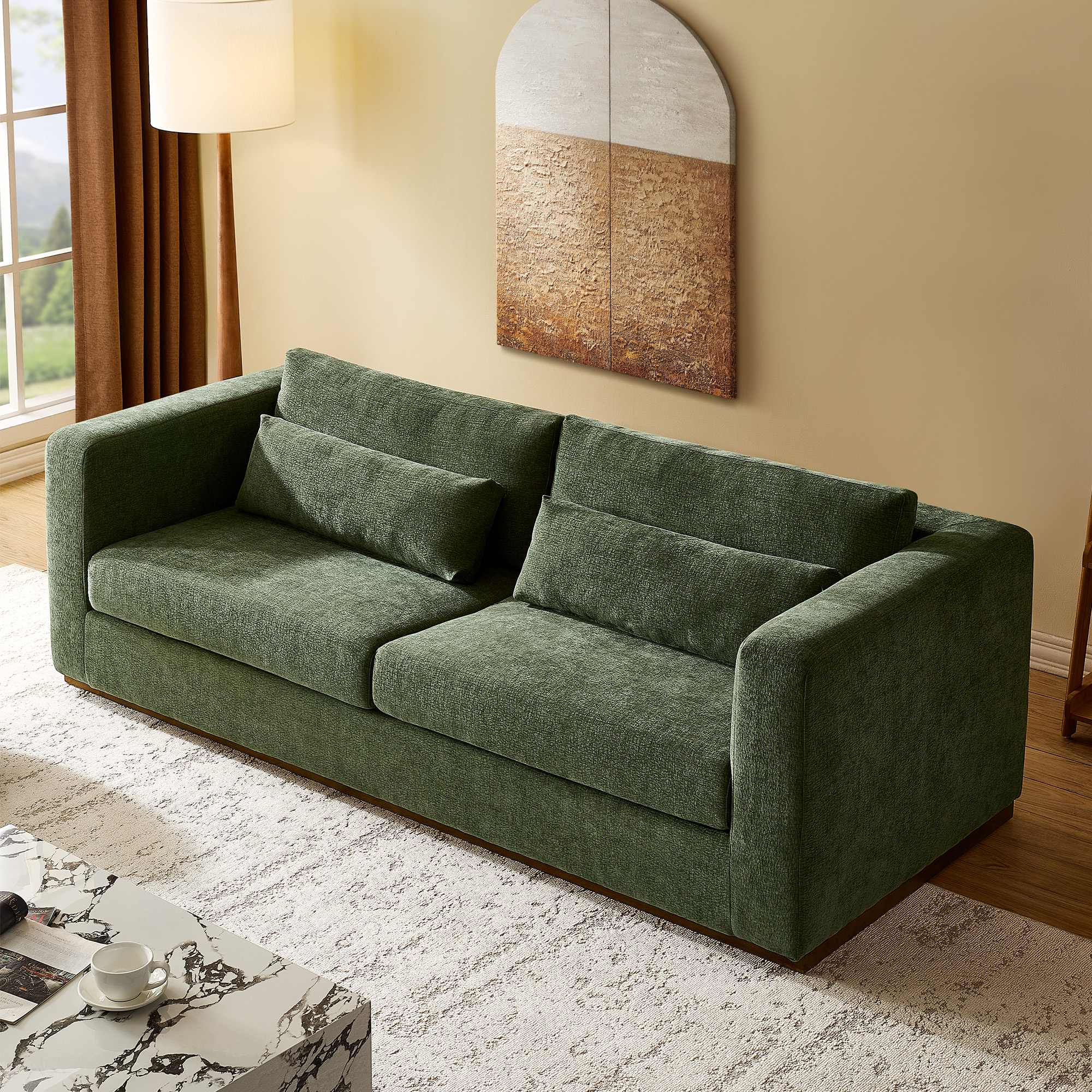 Alba 91" Modern Gre…