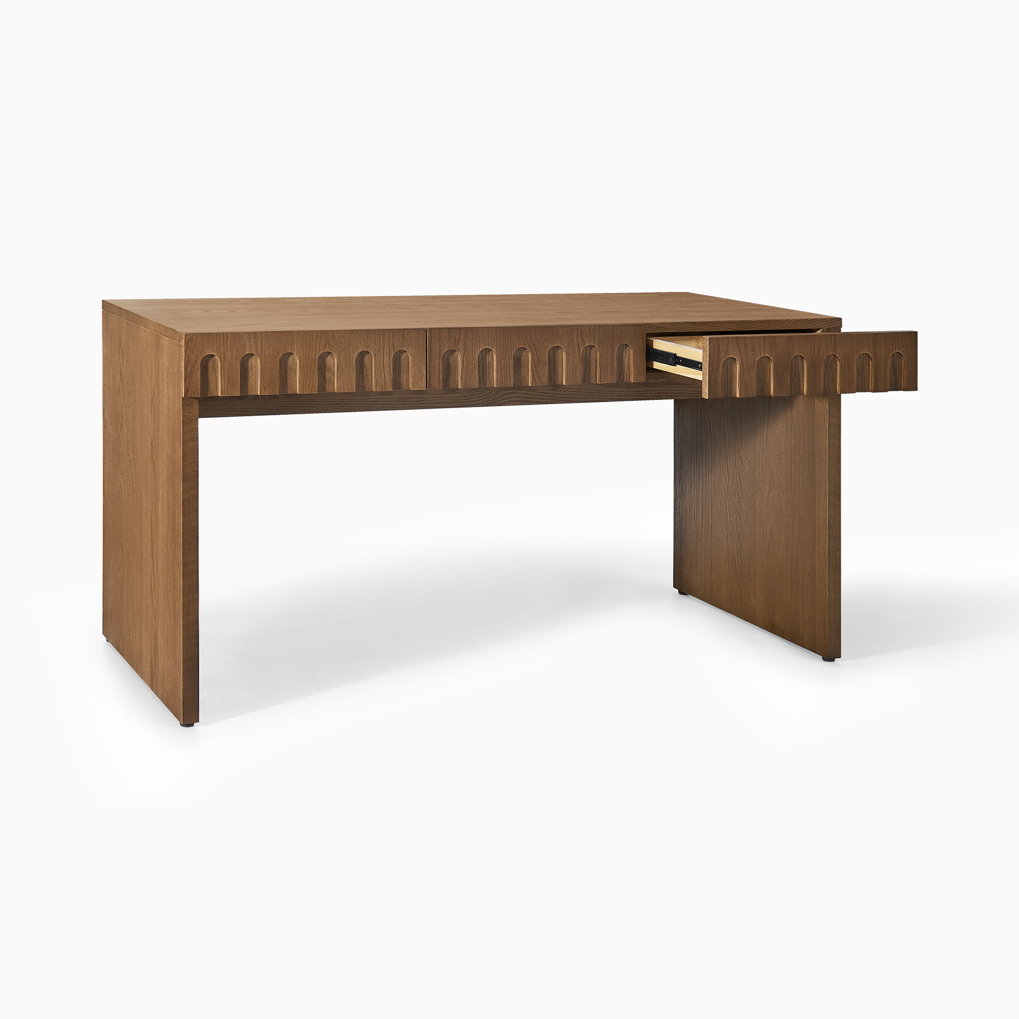 60 inch Brown Oak Home Office Desk | HERNEST