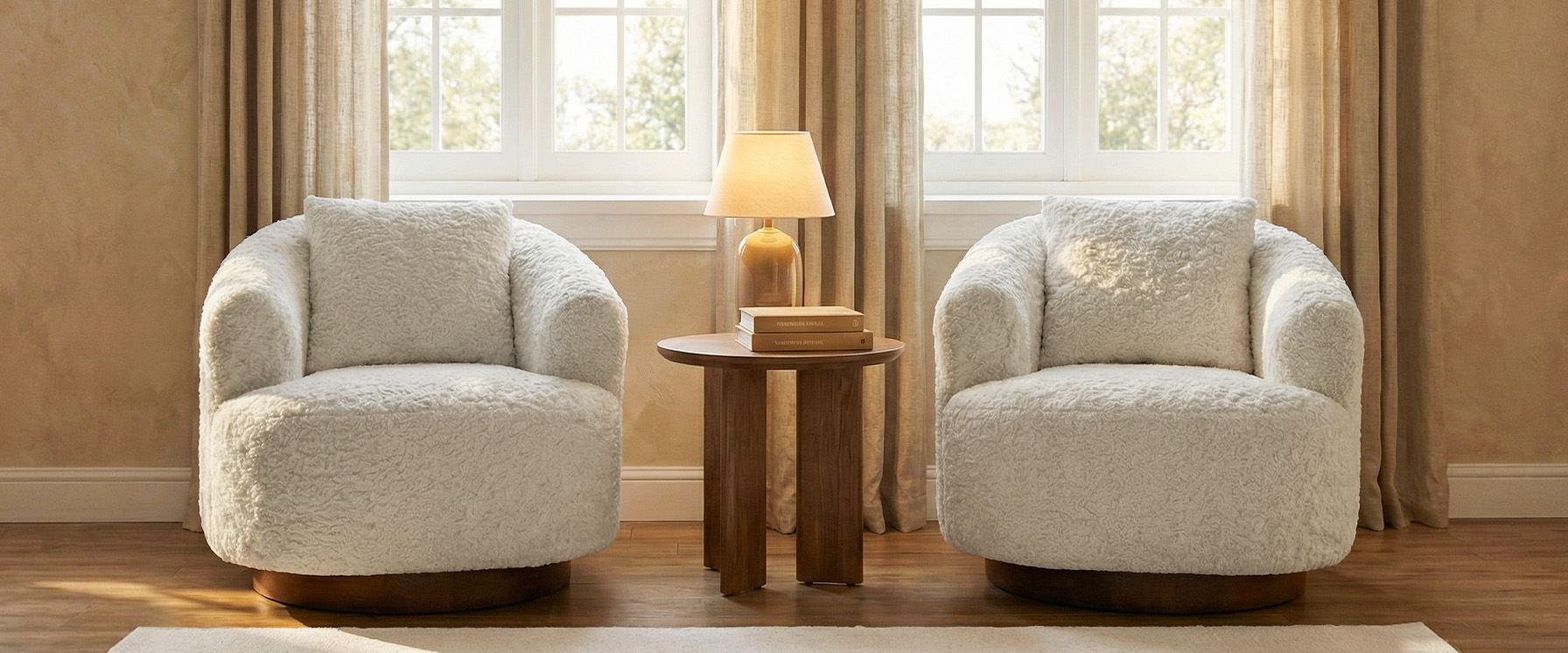 swivel accent chair set