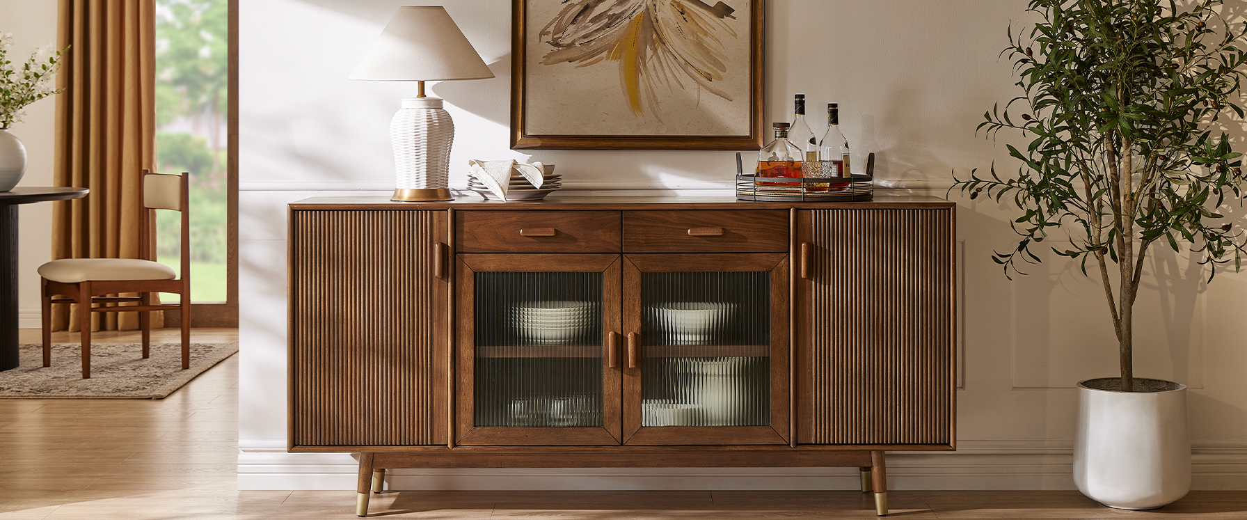 MCM Oak Sideboard
