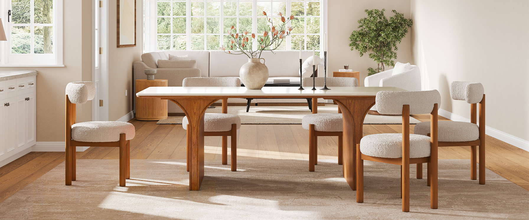 84 Stone Tabletop Dining Table