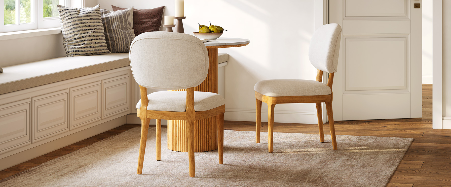 2pcs wood Dining Chairs