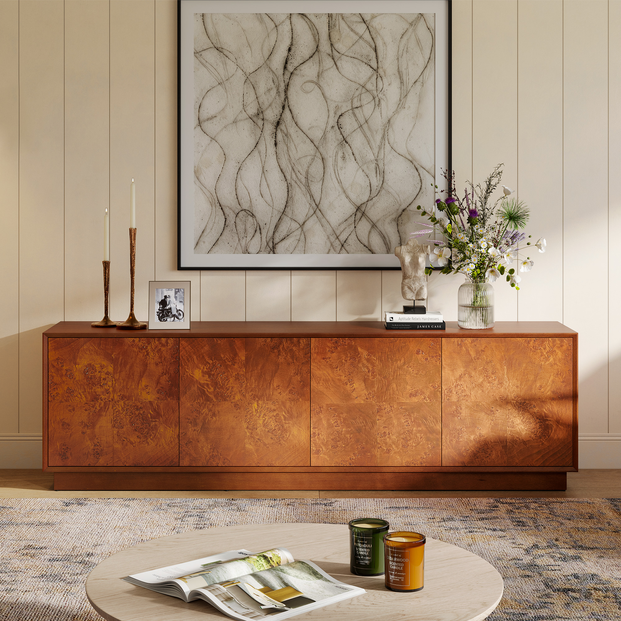 Bodi 78 Inch Burl T…