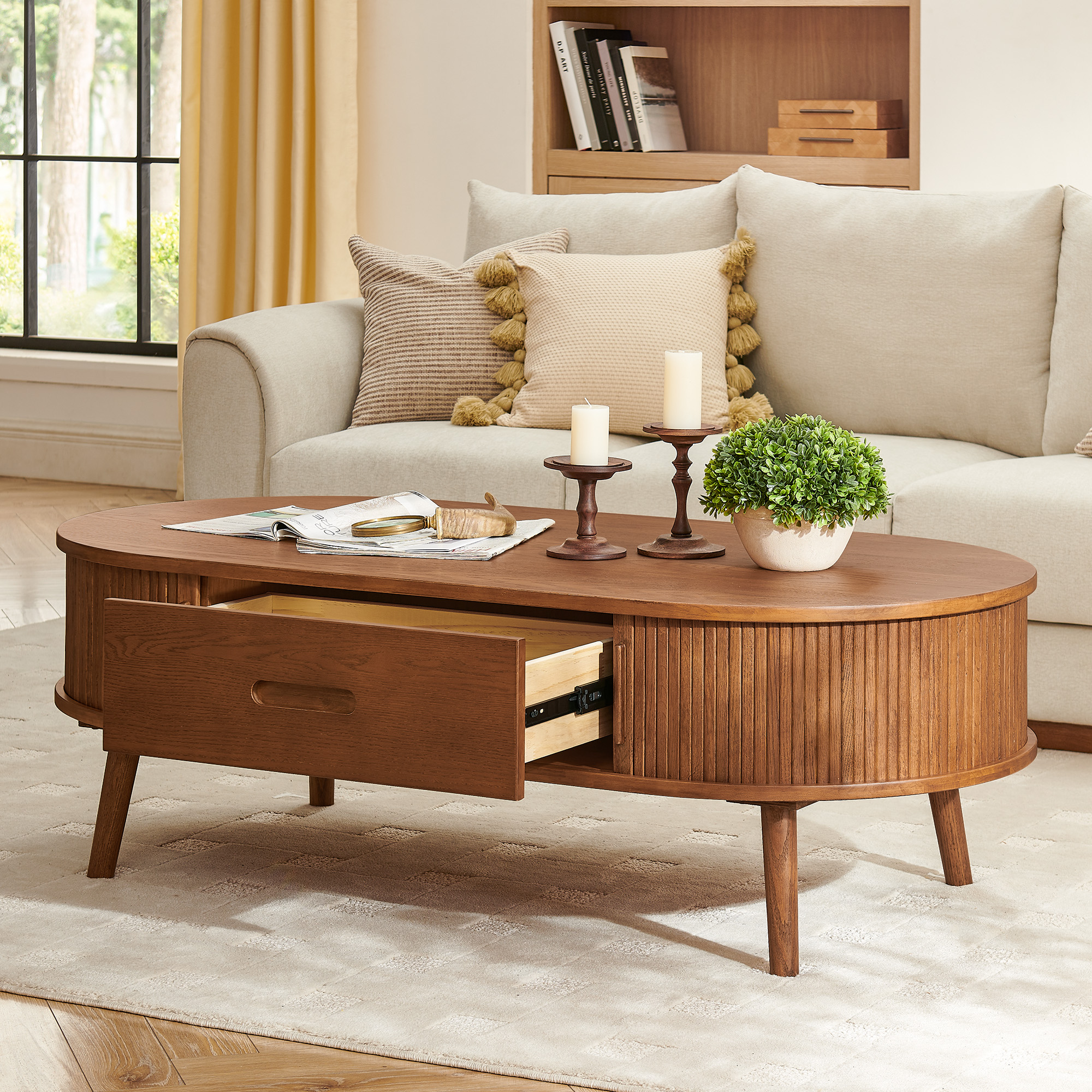 Valo 55" Oak Coffee…