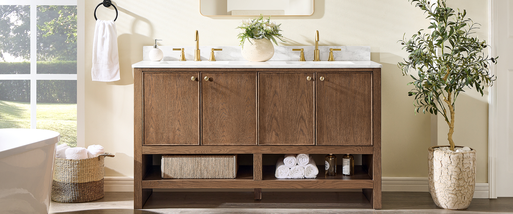 Double Bathroom Vanity Sink