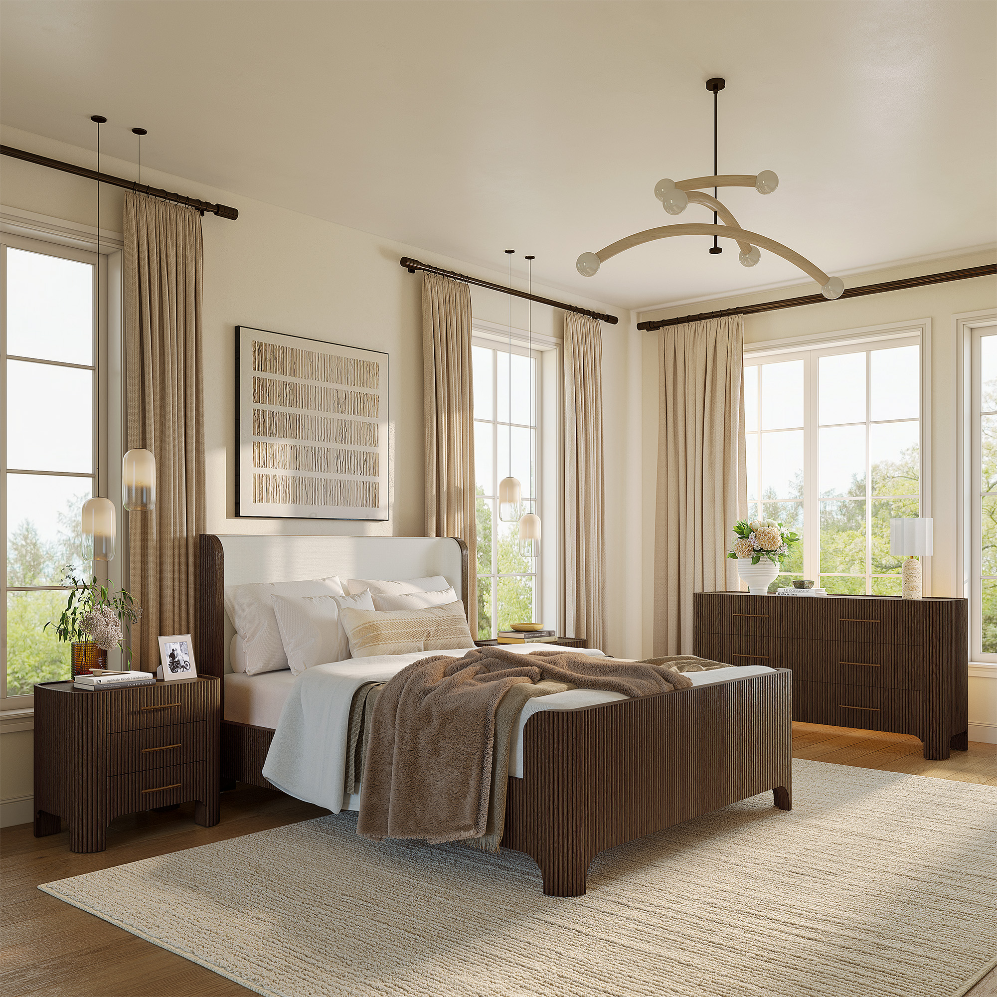 4-Piece Mid Century…