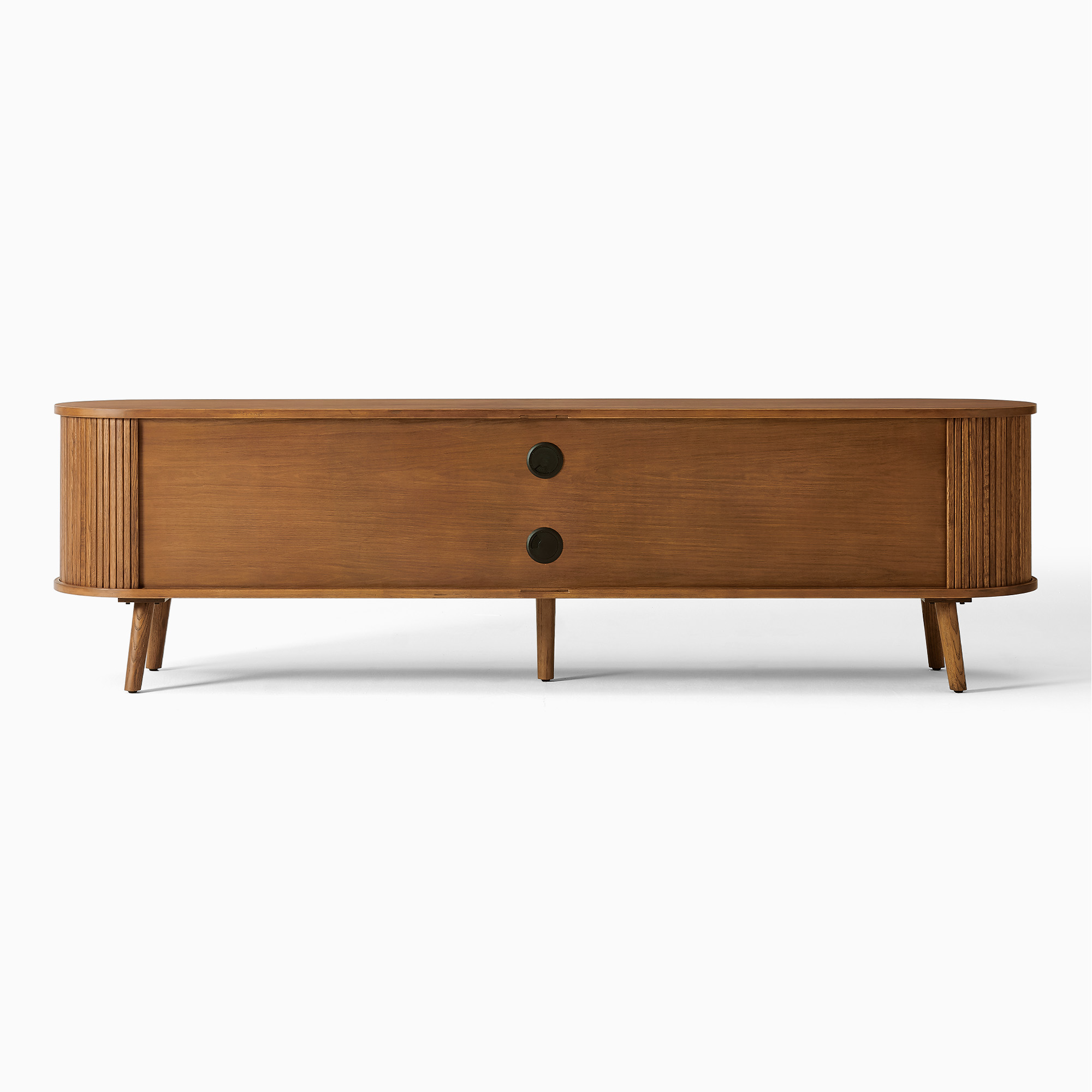 unico DIX TVボード W1800 Valo 84 inch MCM TV Stand with Solid Oak Tambour Door and