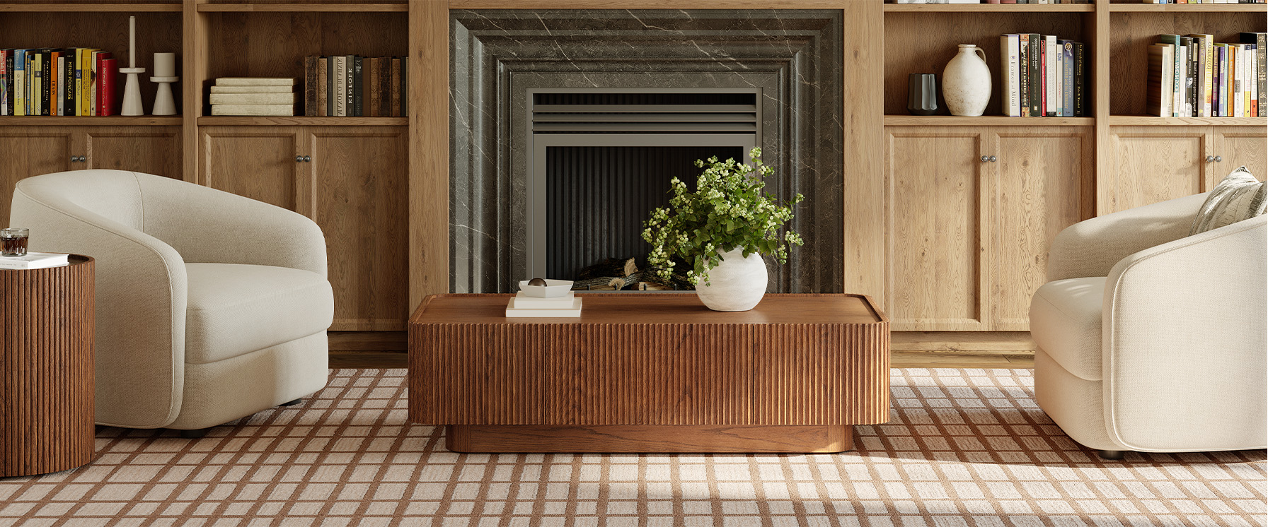 Oak Fluted Coffee Table