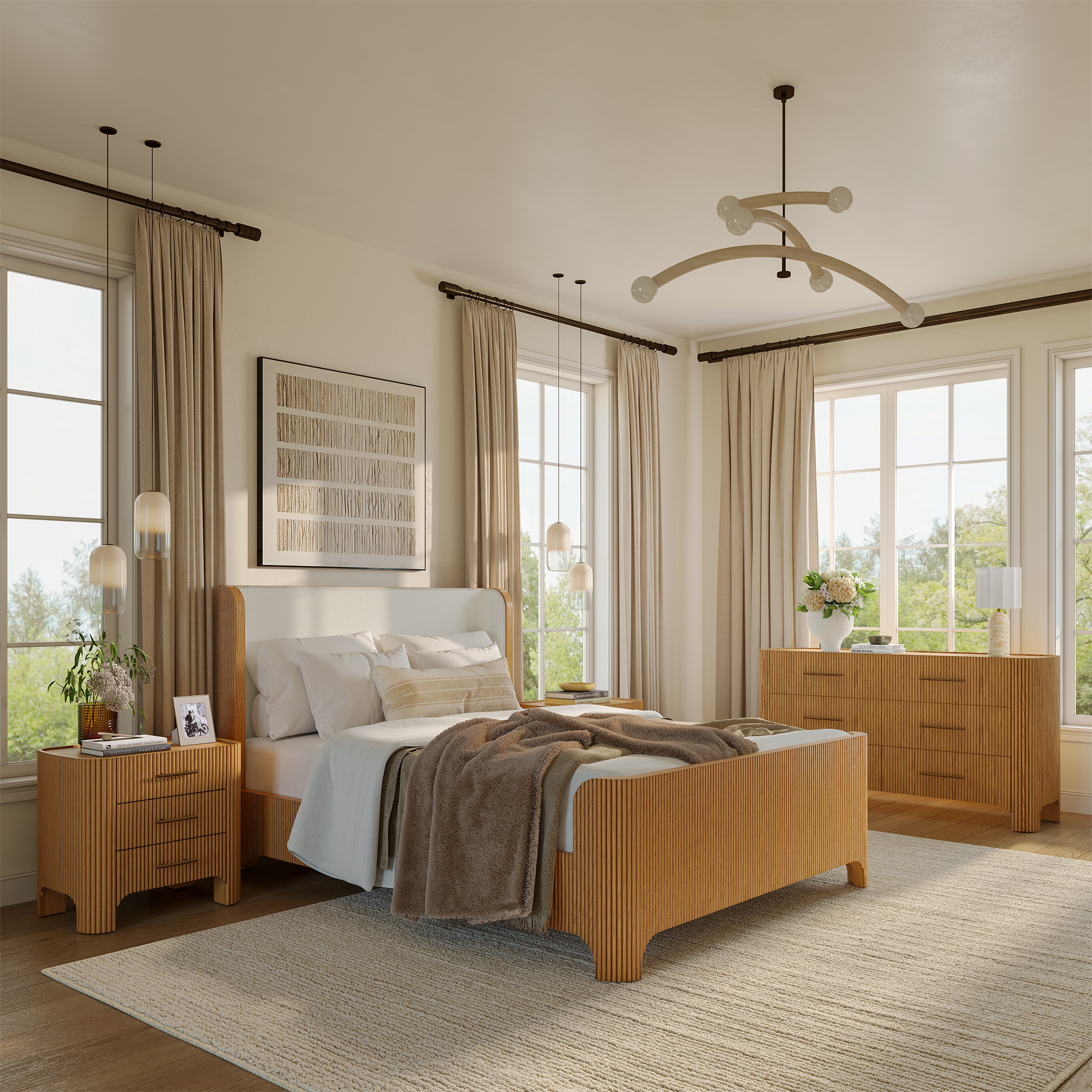 4-Piece Mid Century…