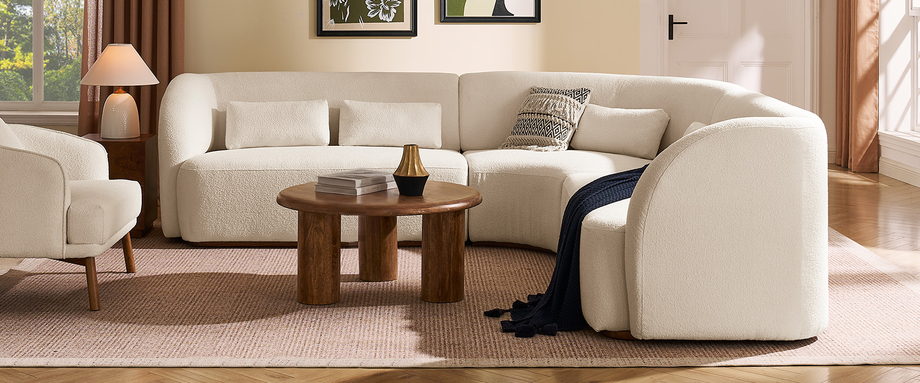 curved modular sectional sofa 