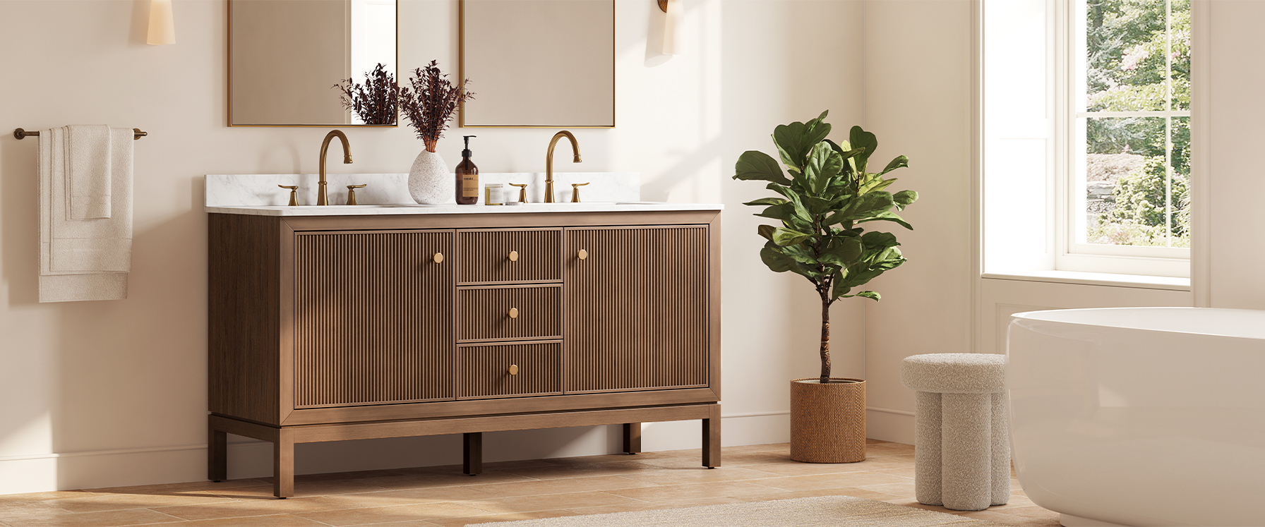 black double vanity bathroom