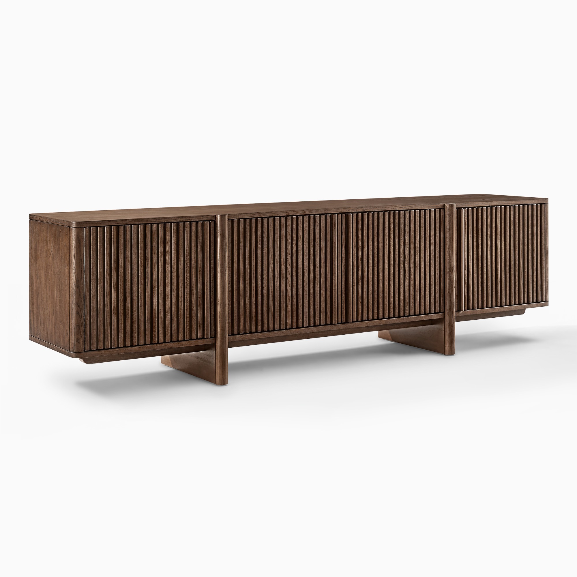 Sabina 84 inch Brown TV Stand with Solid Ash Door and Adjustable