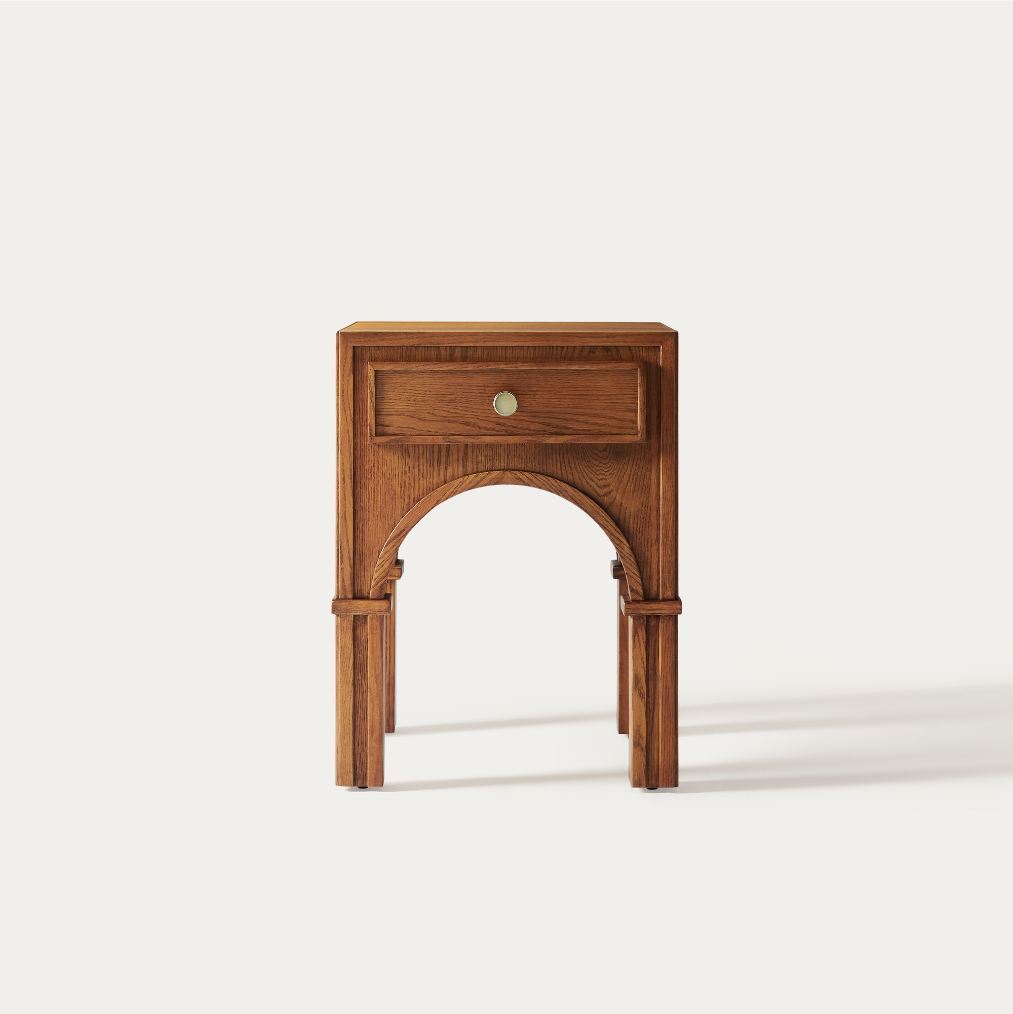 Solvind 18 inch Warm Brown Solid Oak Side Table | HERNEST