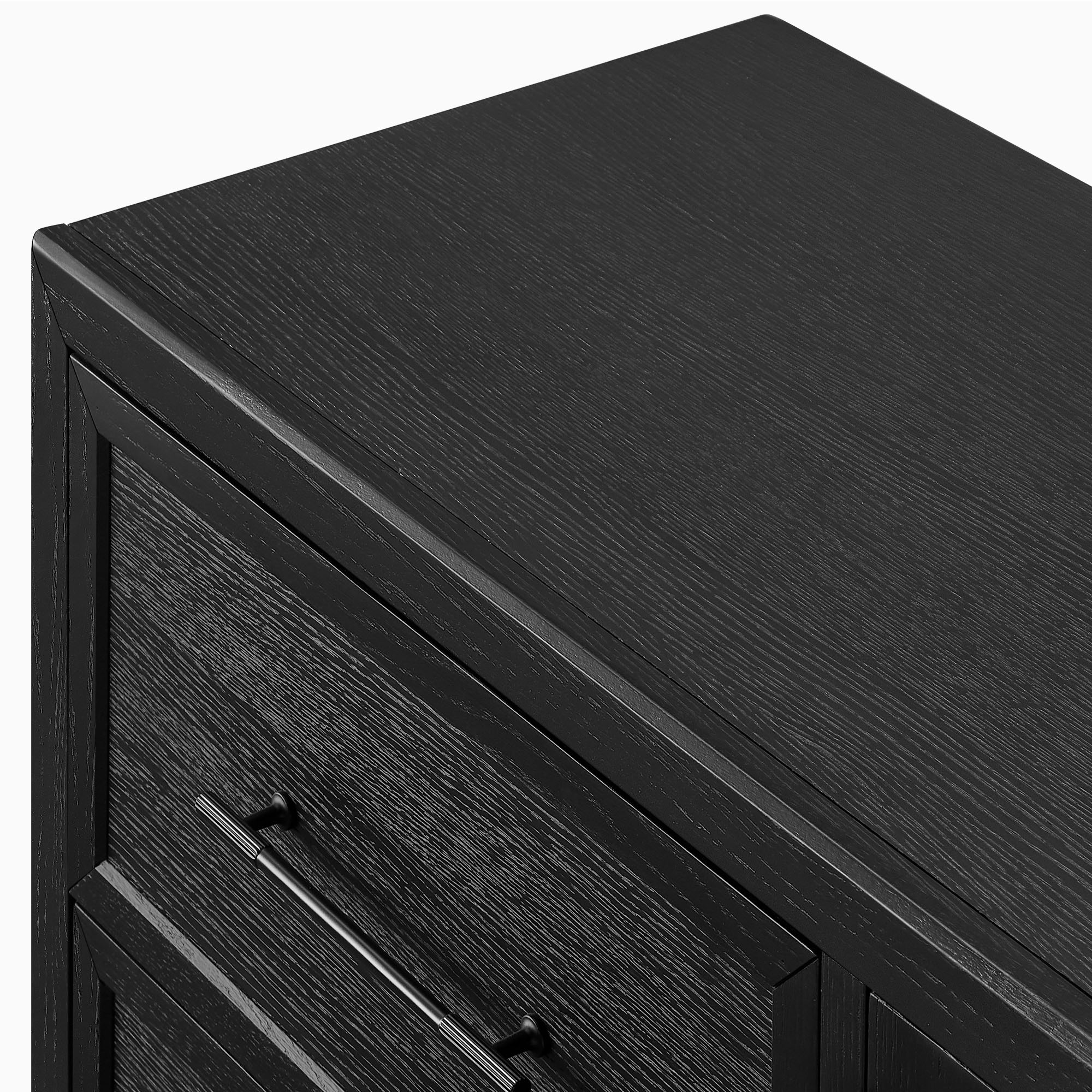 Valborg 80 inch Black TV Stand with 4 Drawers and Adjustable
