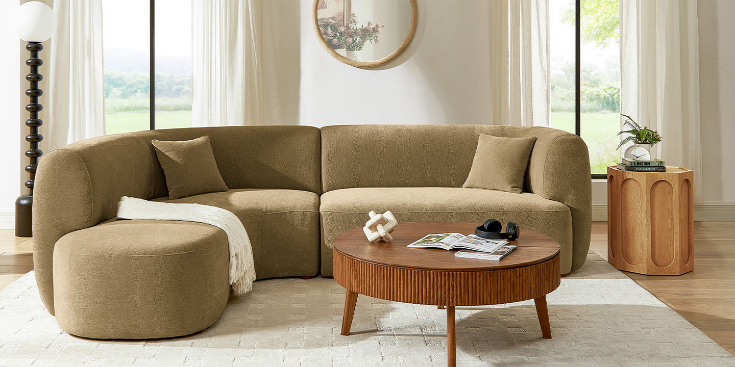 HERNEST Krono Chaise Sectional Sofa HERNEST Krono Chaise Sectional Sofa