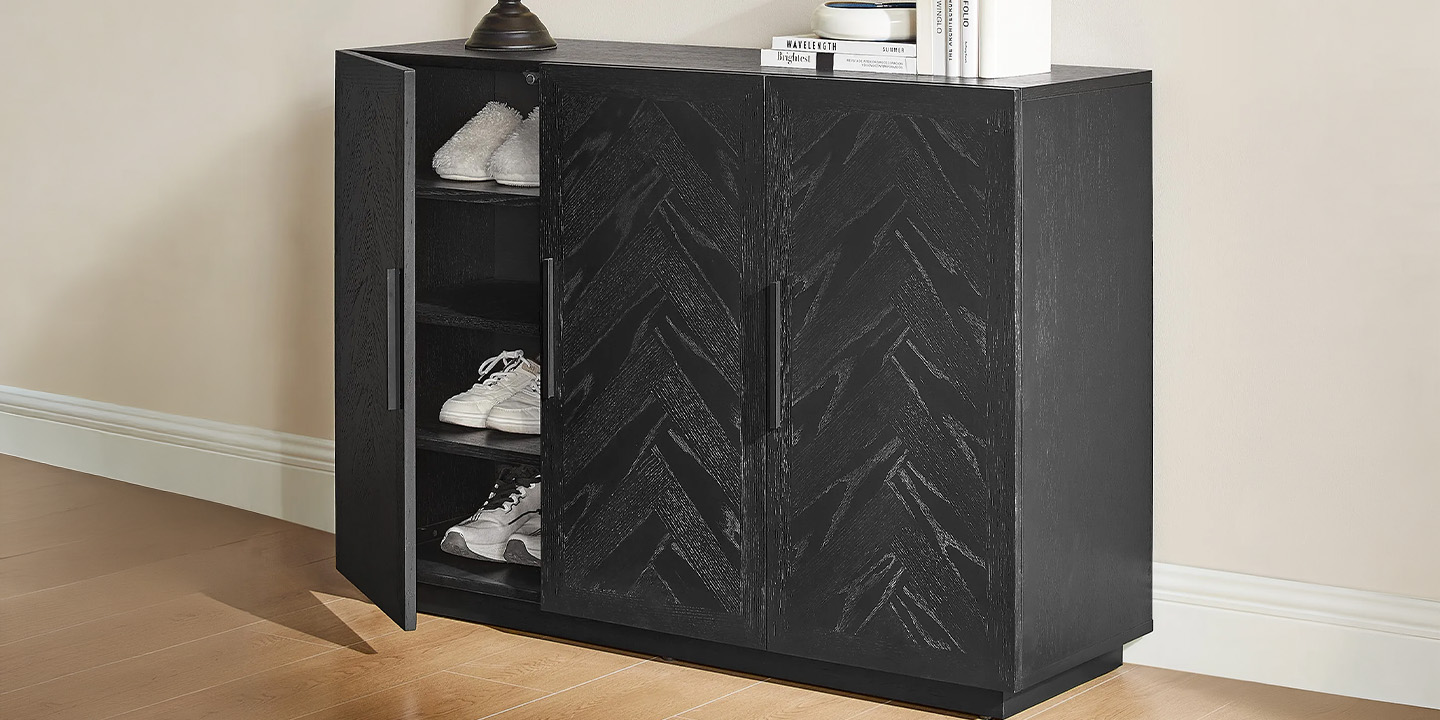 HERNEST Pick: Fiske 48" Chevron Shoe Storage