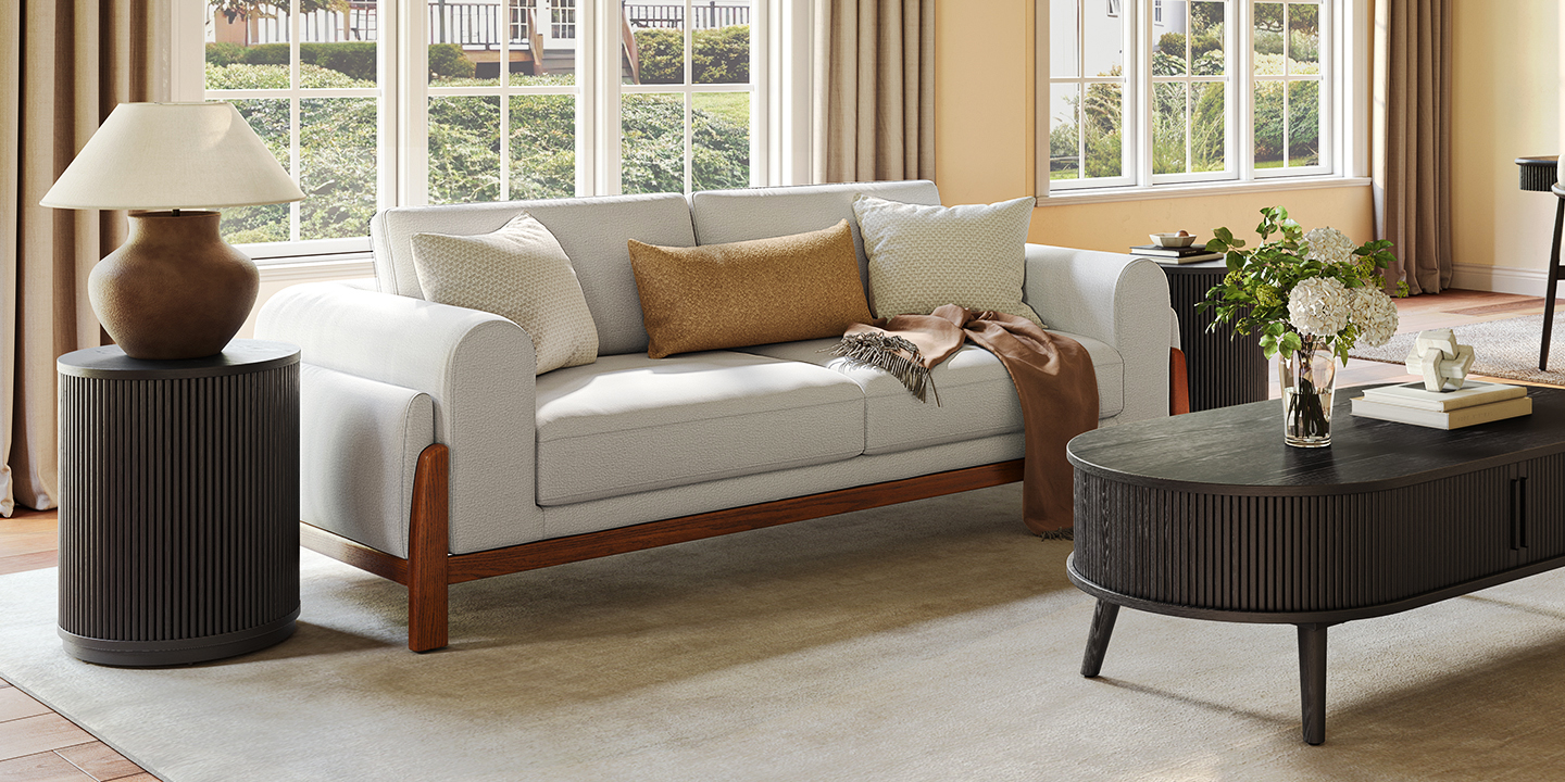 HERNEST Koseby sofa perfectly blends organic forms with functional elegance