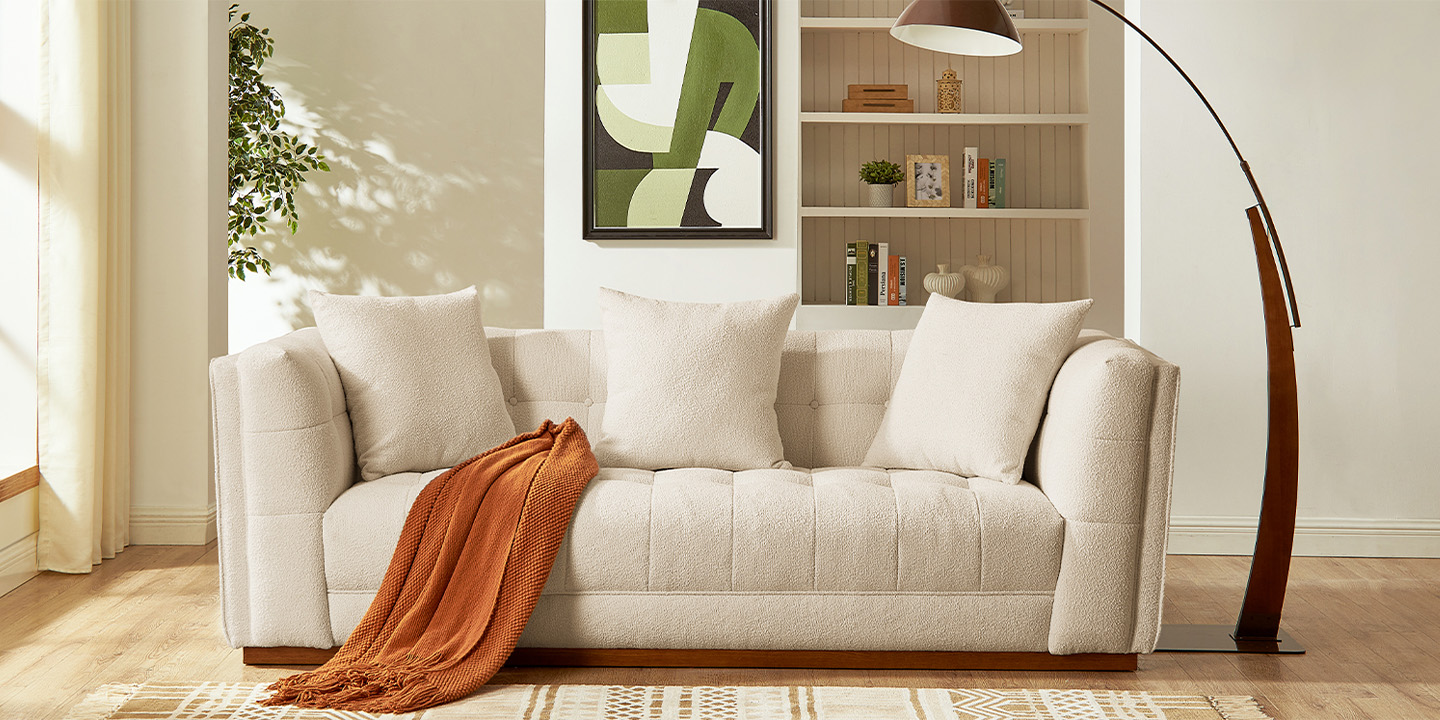 HERNEST Enkel 91 Inch Sofa