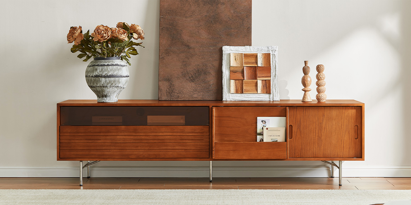 HERNEST Frode 84-Inch MCM Media Console HERNEST Frode 84-Inch MCM Media Console