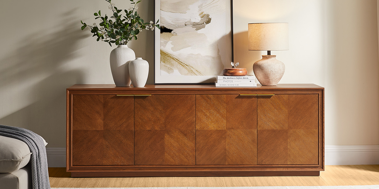 HENREST Pick: Thursen 72" Chevron Media Console