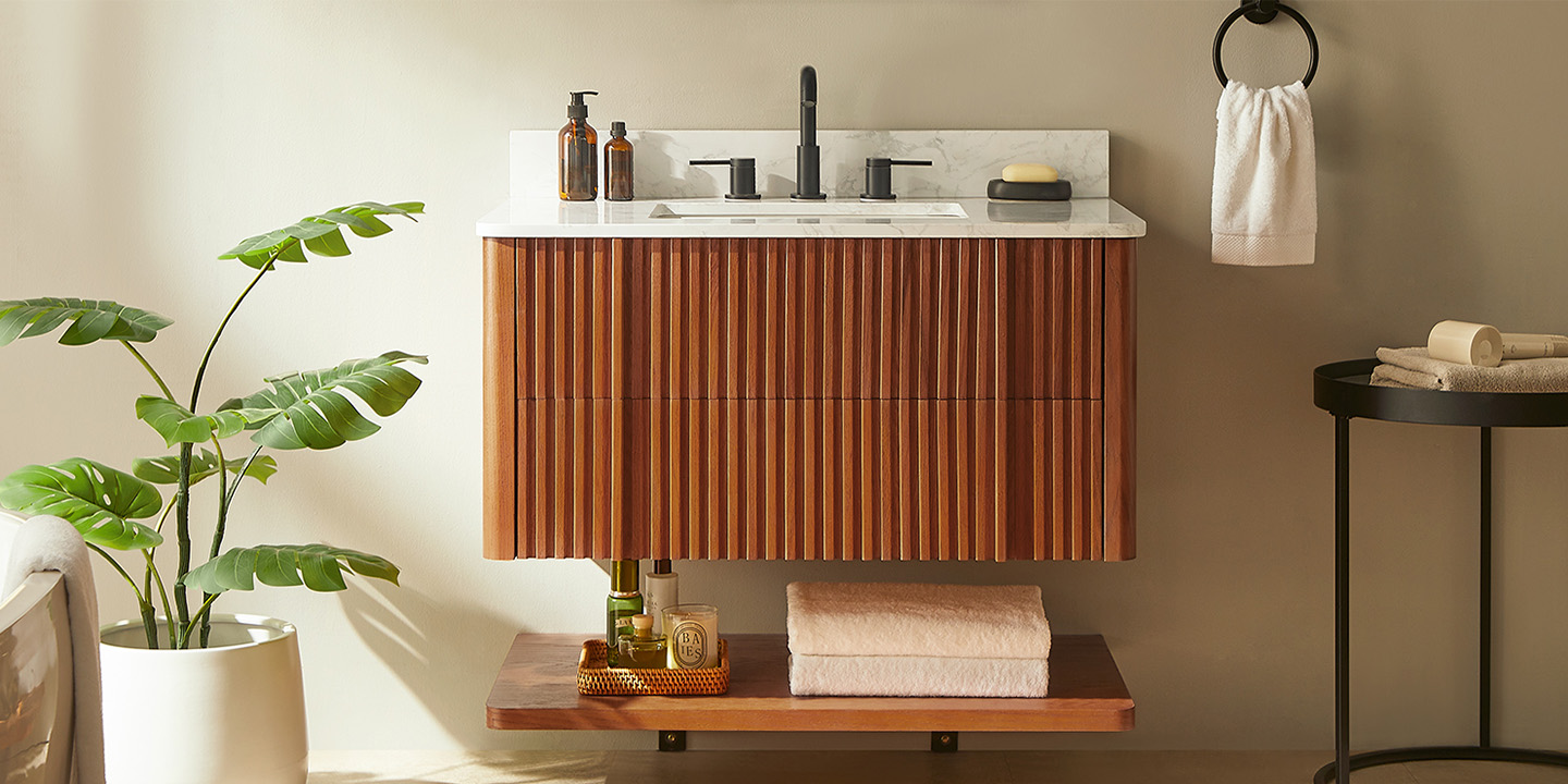 HERNEST Pick: Sabina 36" Floating Single Bathroom Vanity HERNEST Pick: Sabina 36" Floating Single Bathroom Vanity