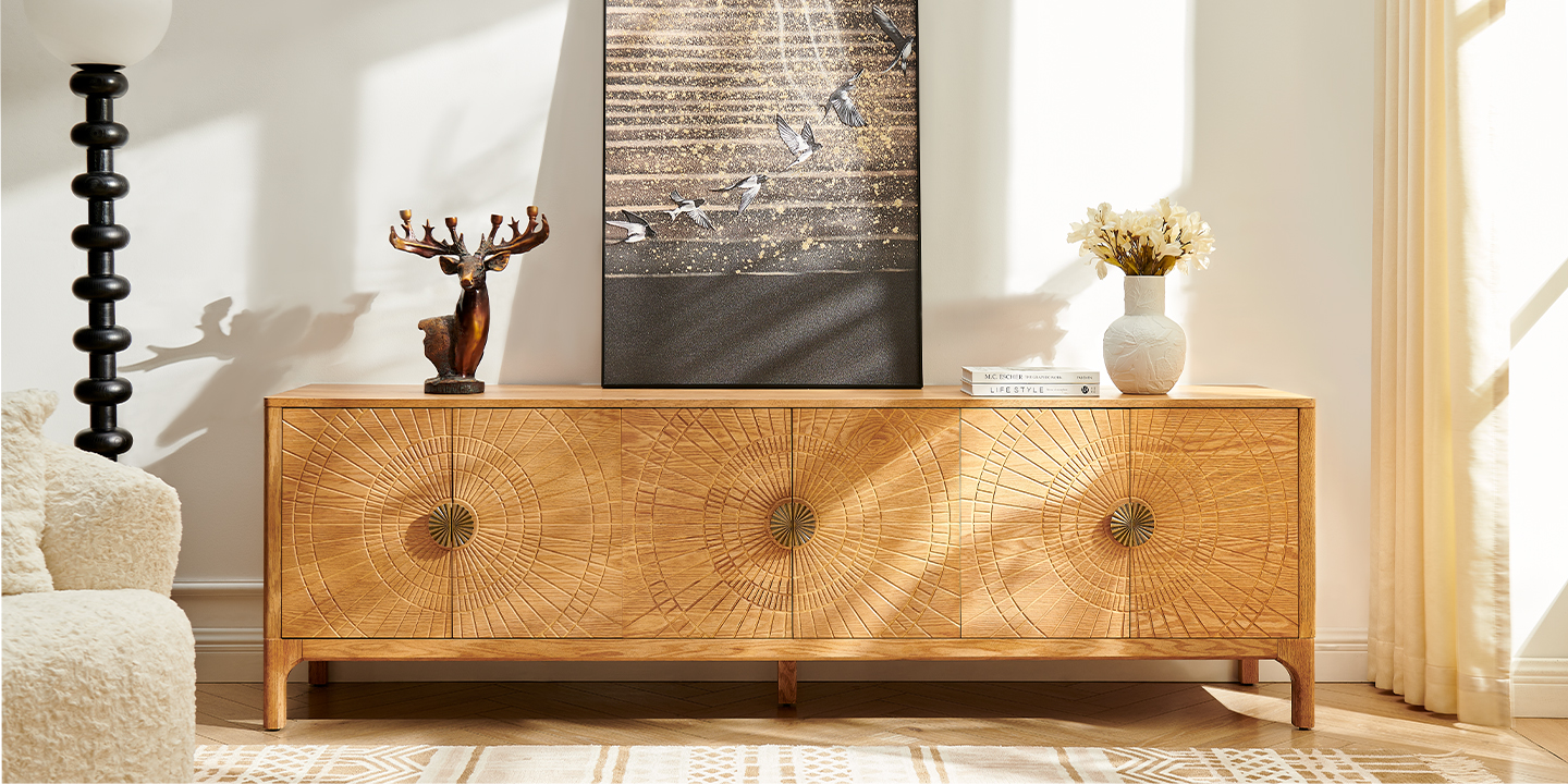 HERNEST Vigdis 84-Inch Media Console HERNEST Vigdis 84-Inch Media Console