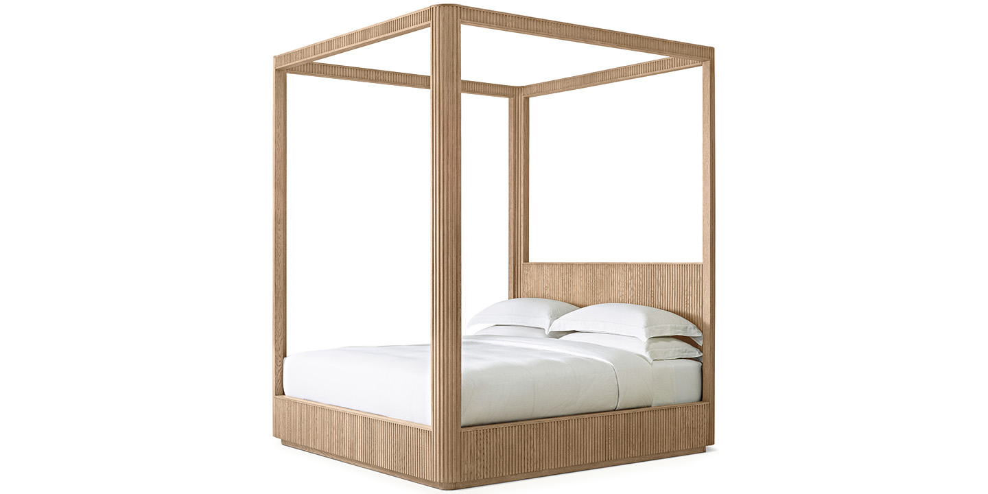 RH Modern Linen Upholstered Bed