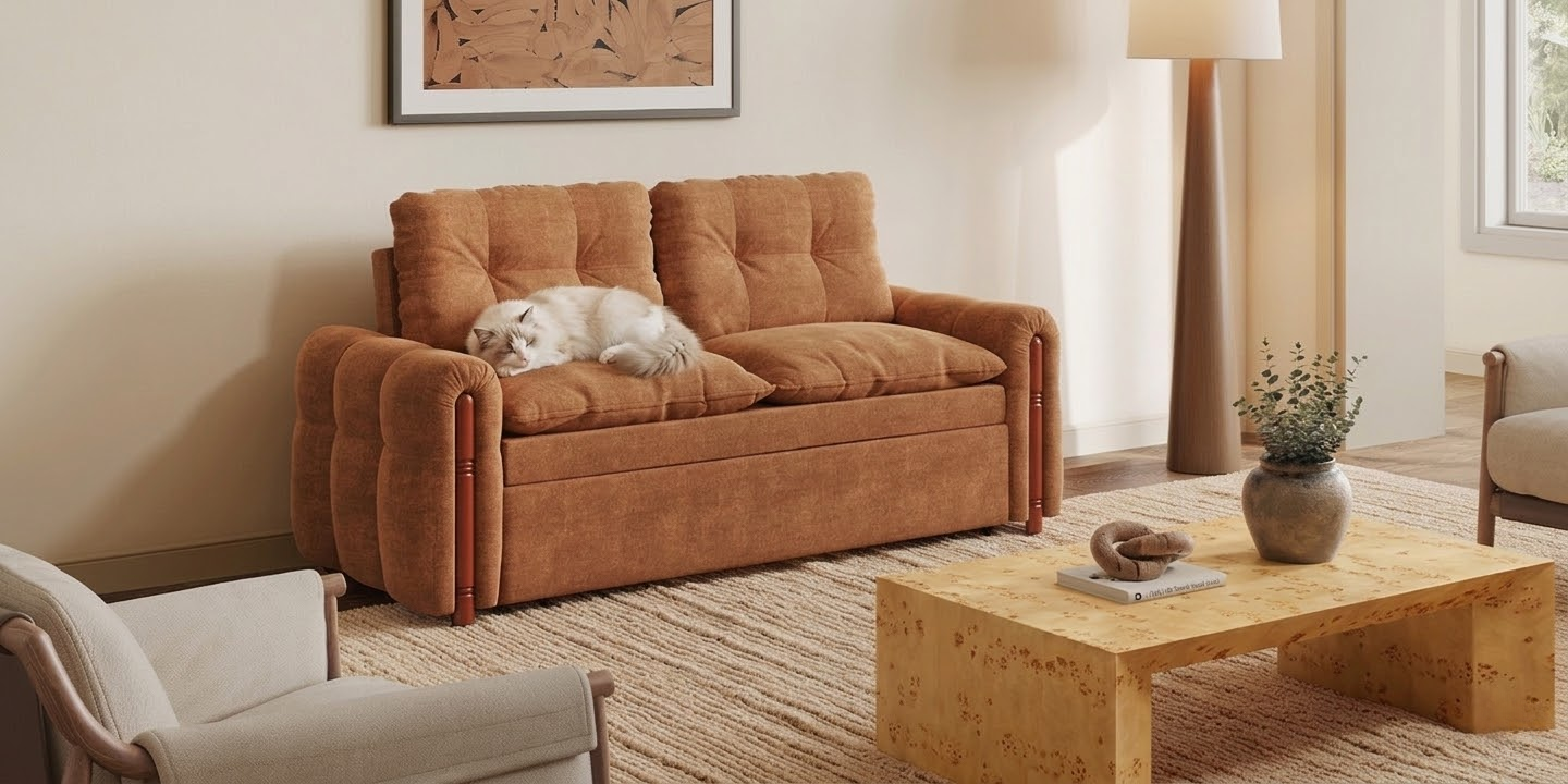 HERNEST Pick: Amara Chenille Sofa Bed