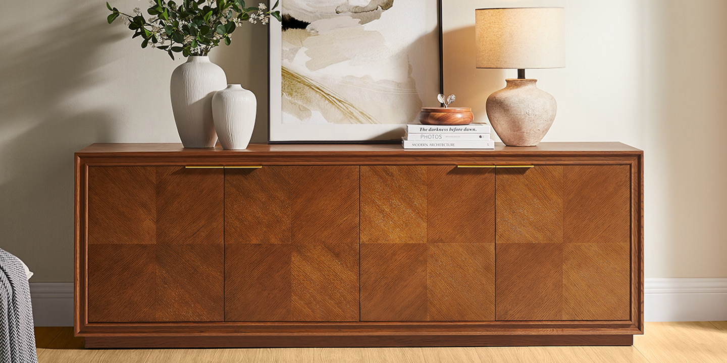 HERNEST Thursen Chevron Media Console