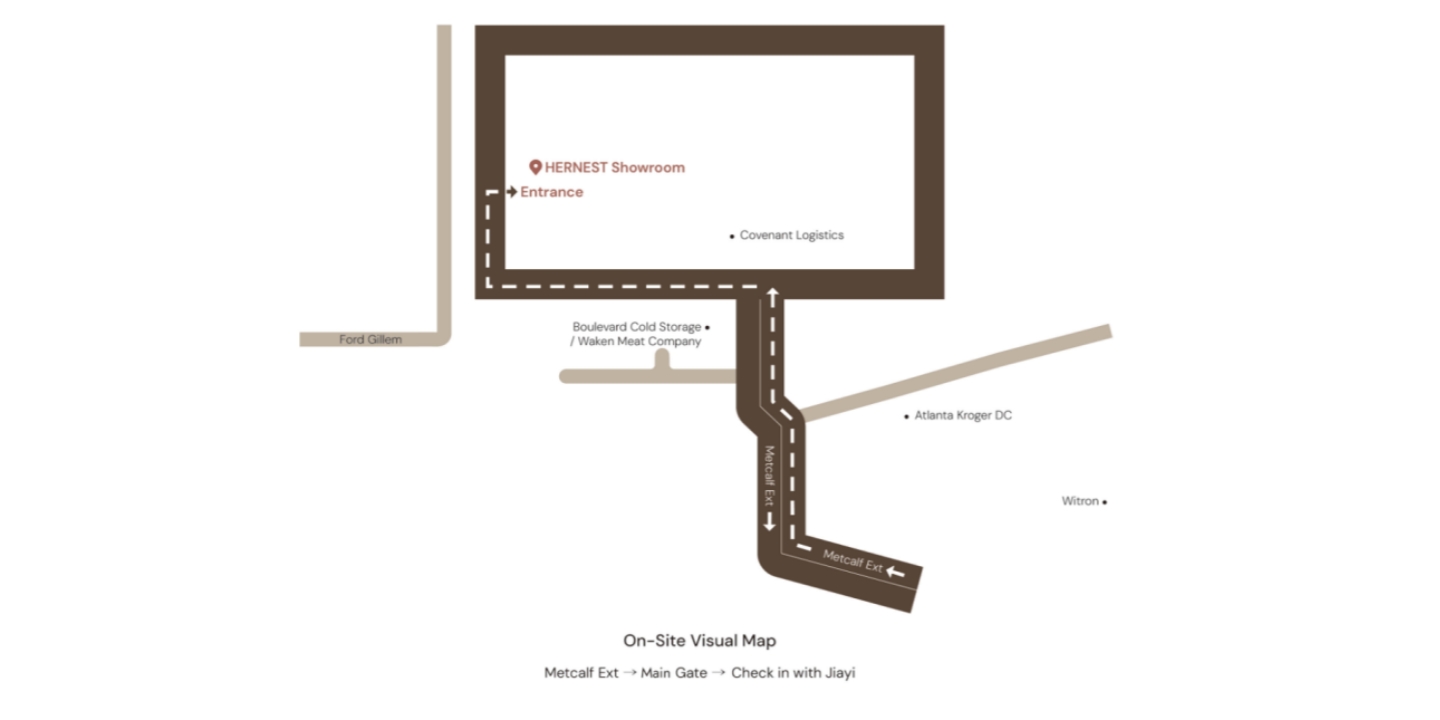 Hernest Georgia Showroom Navigation Map Hernest Georgia Showroom Navigation Map