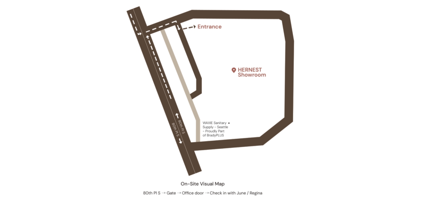 Hernest Washington Showroom Navigation Map Hernest Washington Showroom Navigation Map