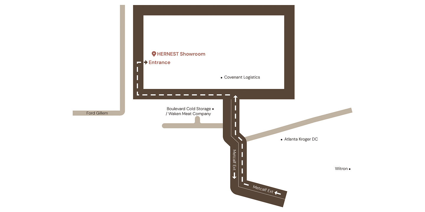 Hernest Georgia Showroom Navigation Map