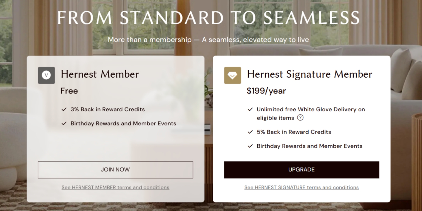Comparison of Benefits: Hernest Signature Member vs. Hernest Member