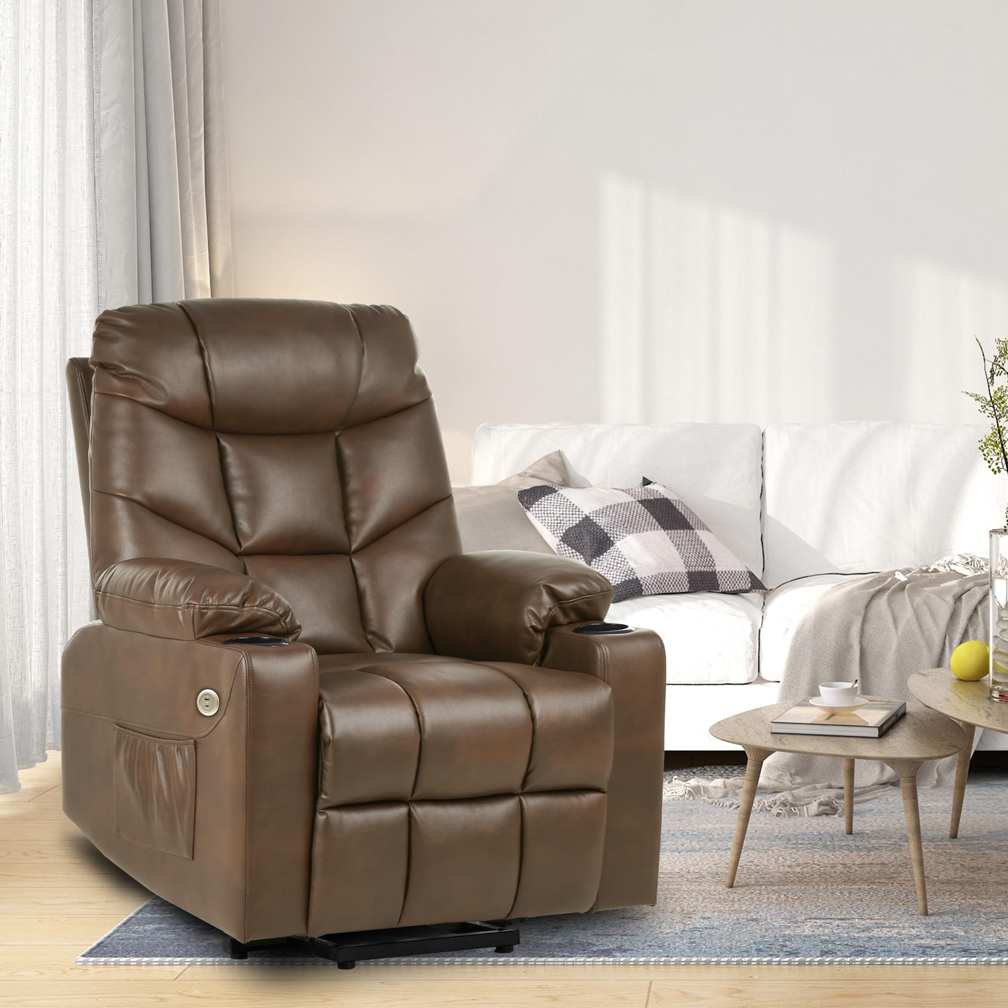 Yitahome Faux Leather Electric Power Lift Recliner Chair for Elderly