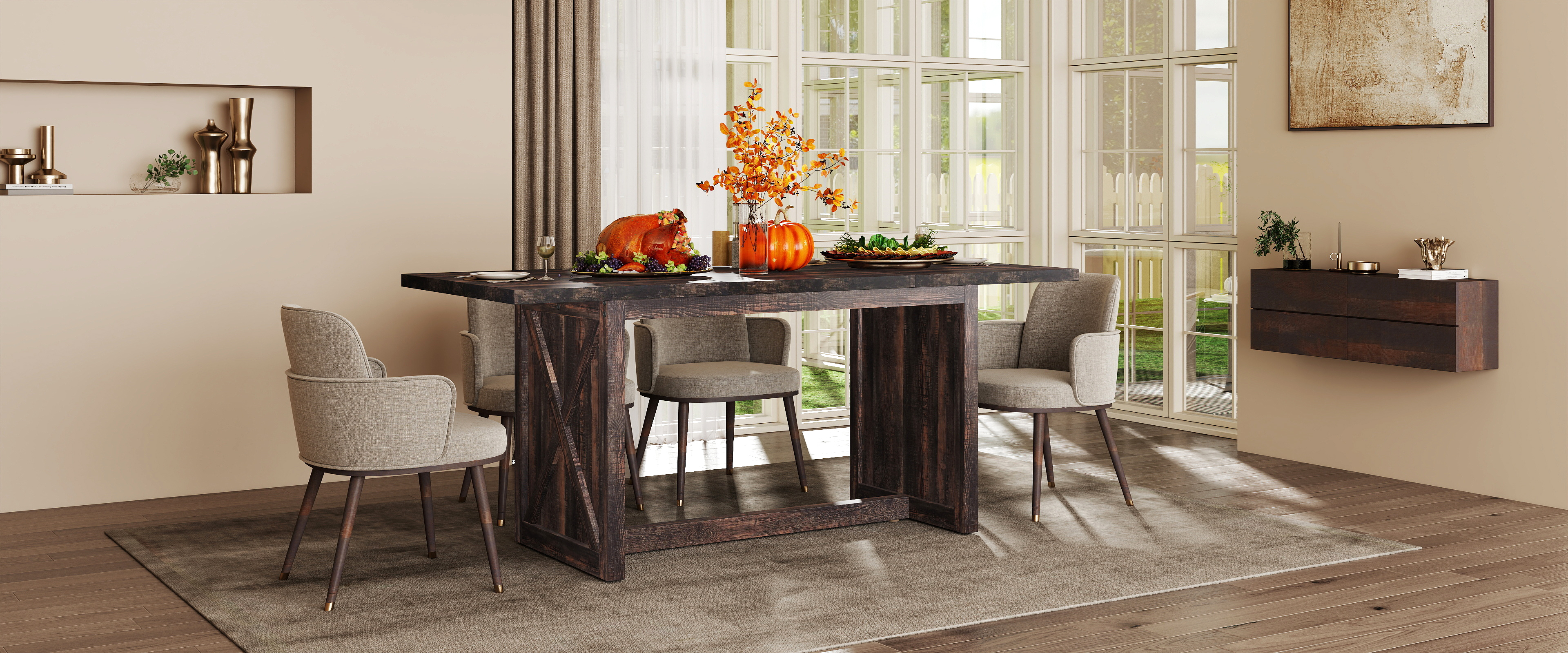 wood dining table​, Dining Table, room dining table​, modern dining table​, furniture table dining​,vintage dinning table,Thanksgiving Day dining table