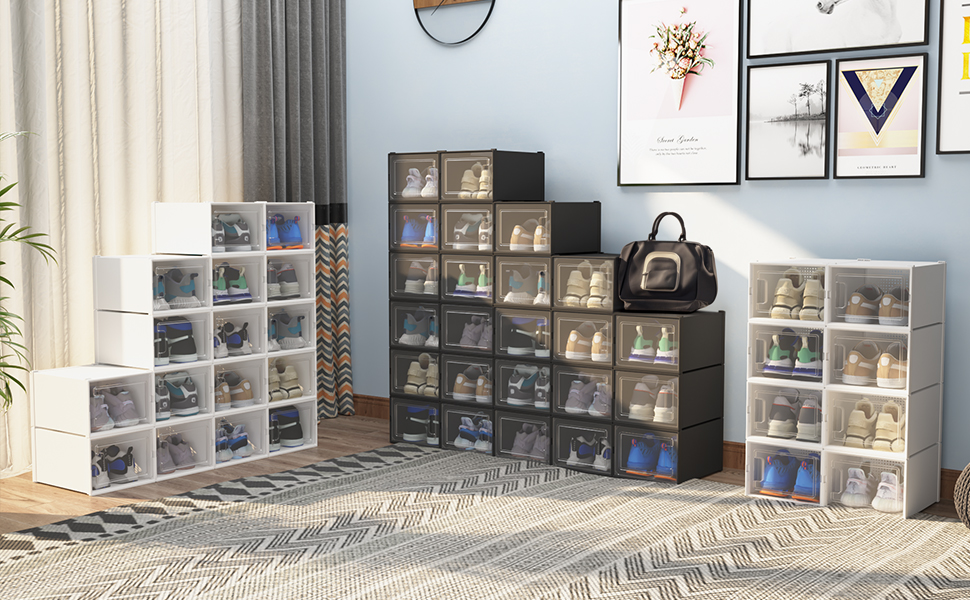 Stackable Shoe Storage Bins