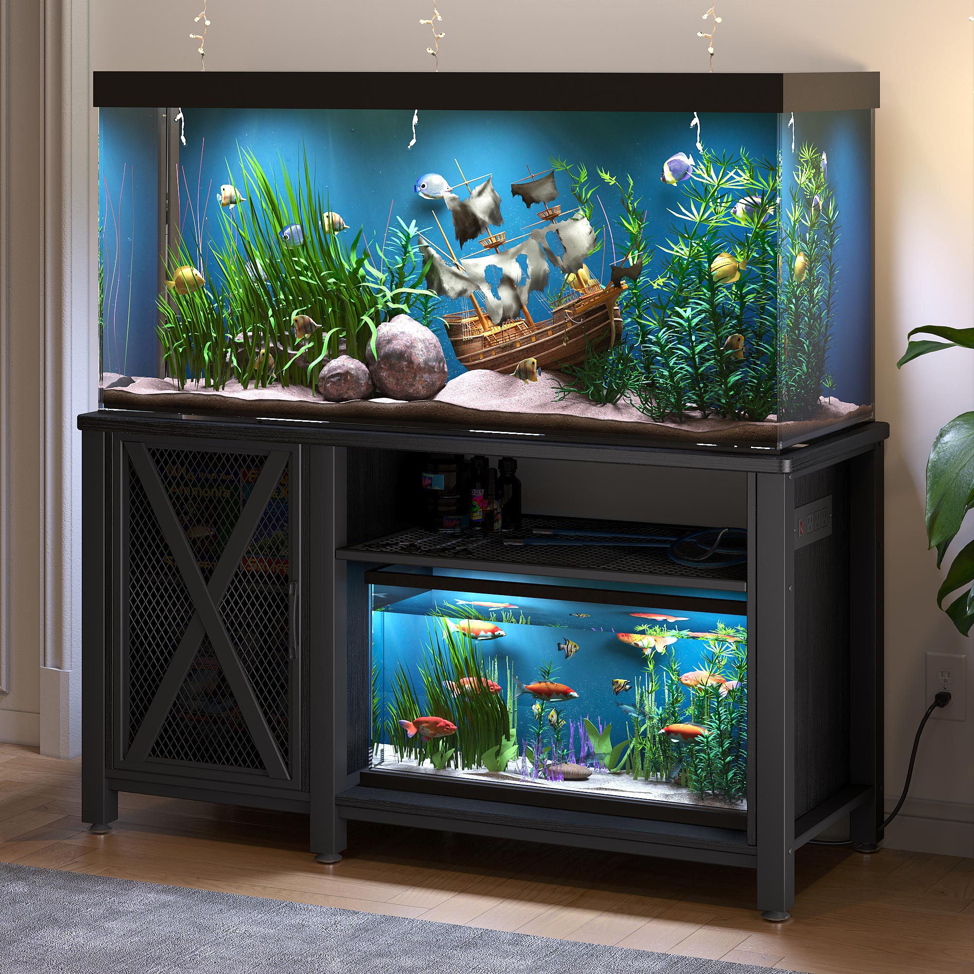 Gallon Fish Stand N Fish 55 Gallon Fish Tank Stand Black H 55-75