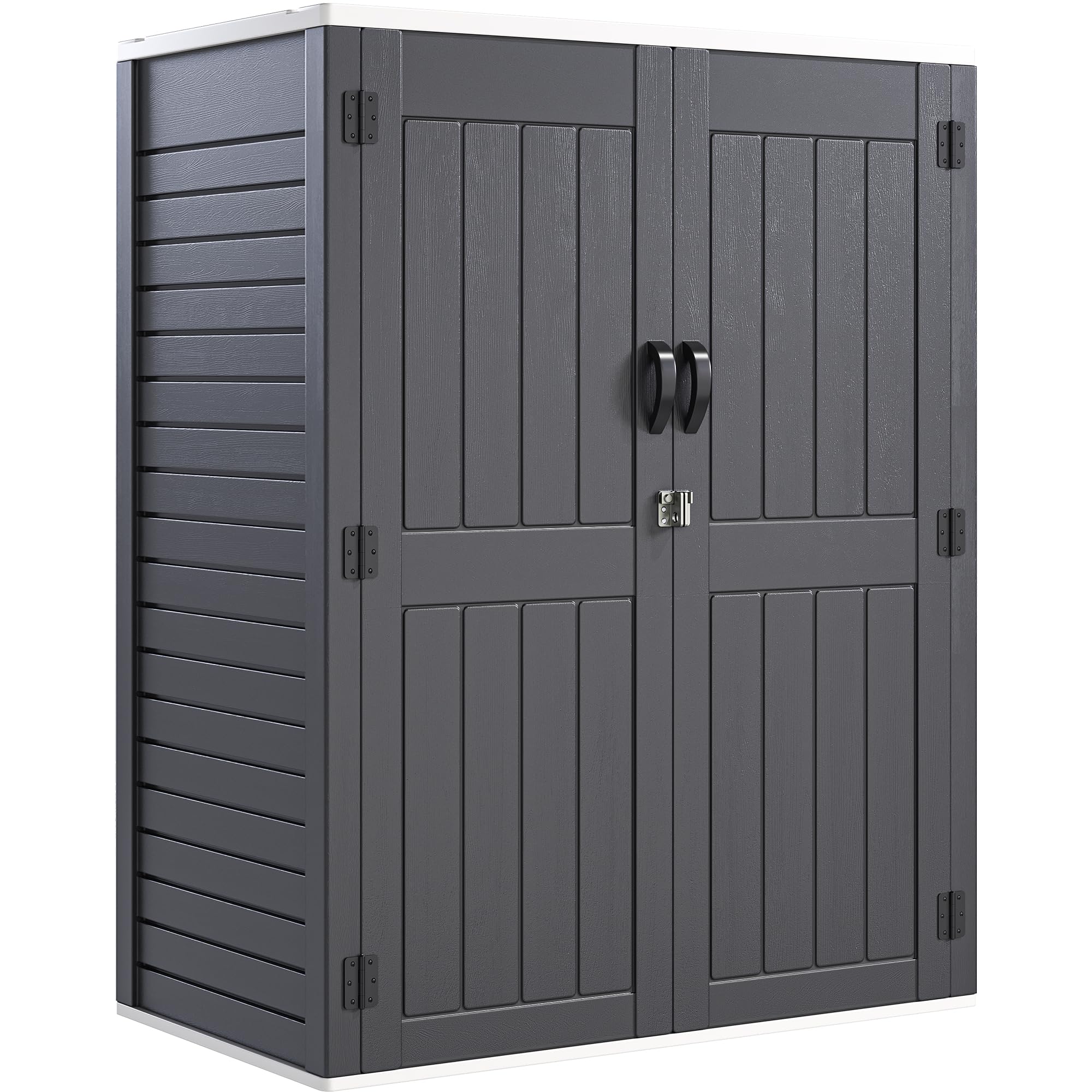 Vertical Outdoor Storage Weatherproof Outdoor Storage Cabinet With Lock -  3-Tier Adjustable Shelves For Garden Tools \u0026 Equipment Outdoor Vertical Storage  Cabinet, image size:2000x2000
