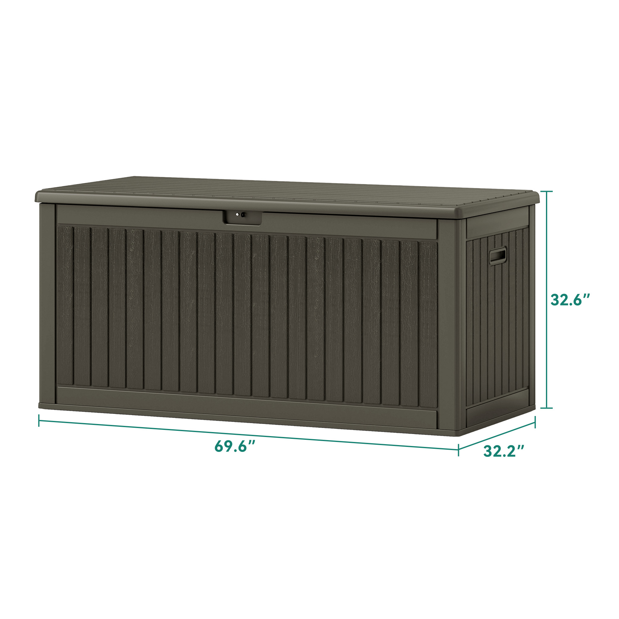 Yitahome | 260 Gallon Extra Large Light Brown Outdoor Storage Box
