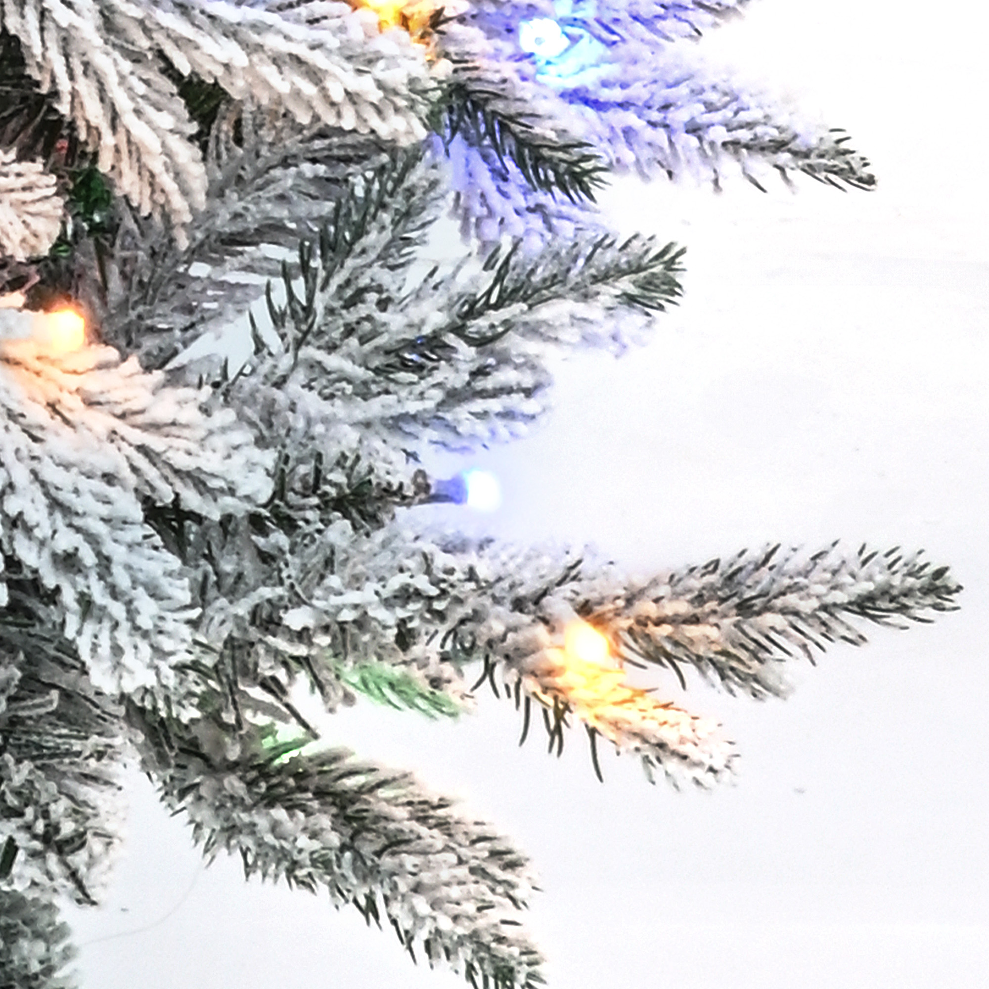 Yitahome | 7 FT Pre-Lit Snow Flocked Christmas Tree with 1687 PE