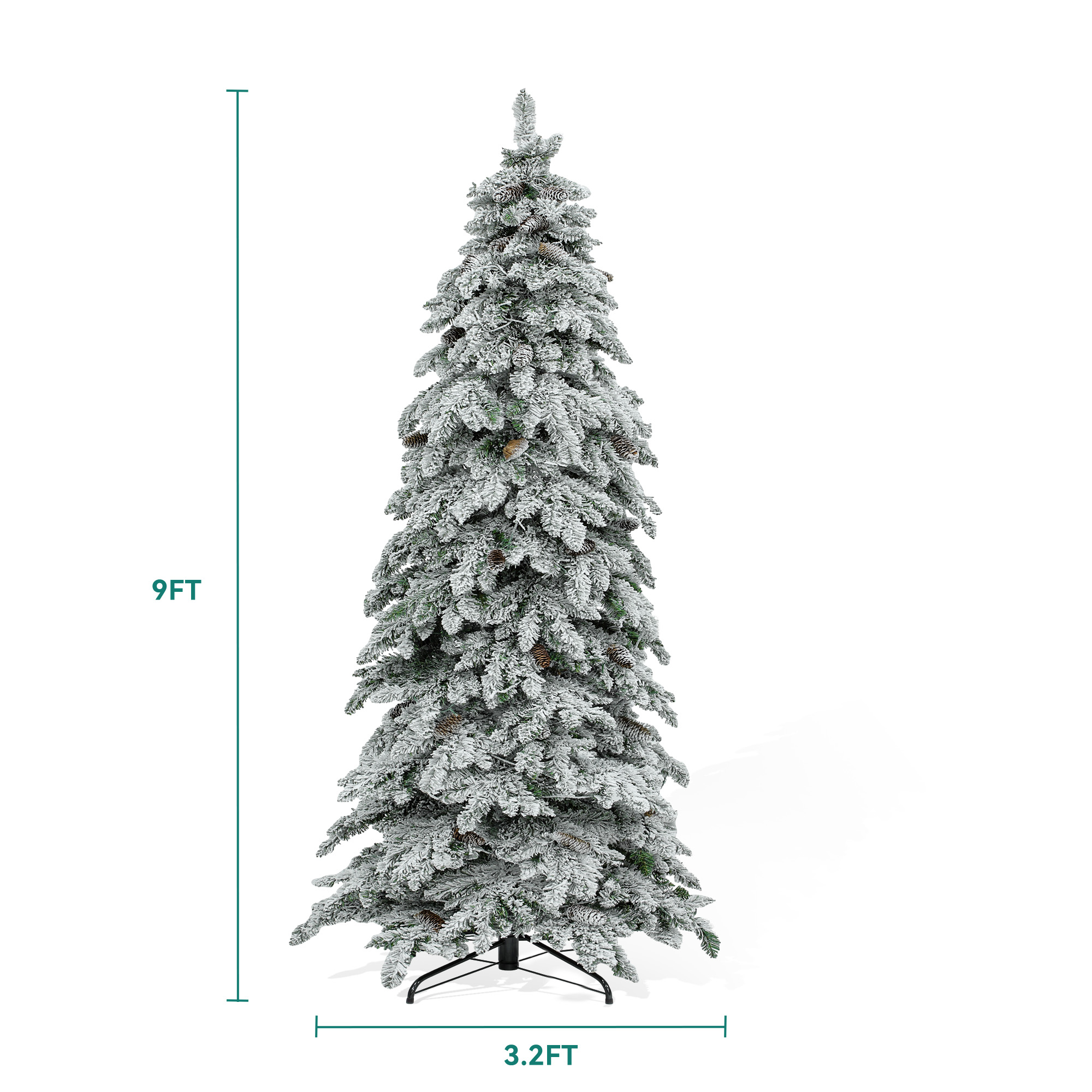 Yitahome | 9 ft Natural Layered Spruce Artificial Christmas Tree