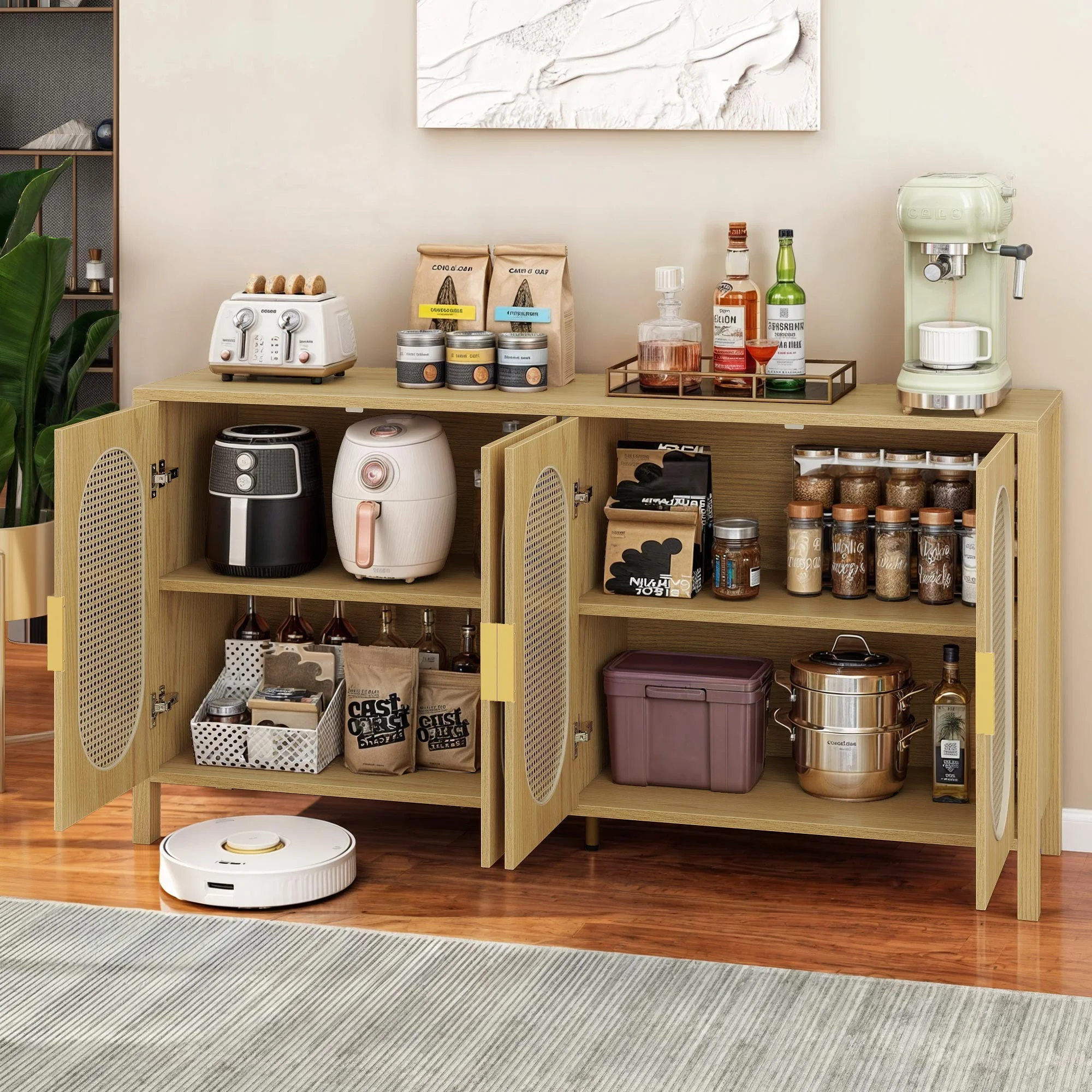 Side view of the cabinet dressers