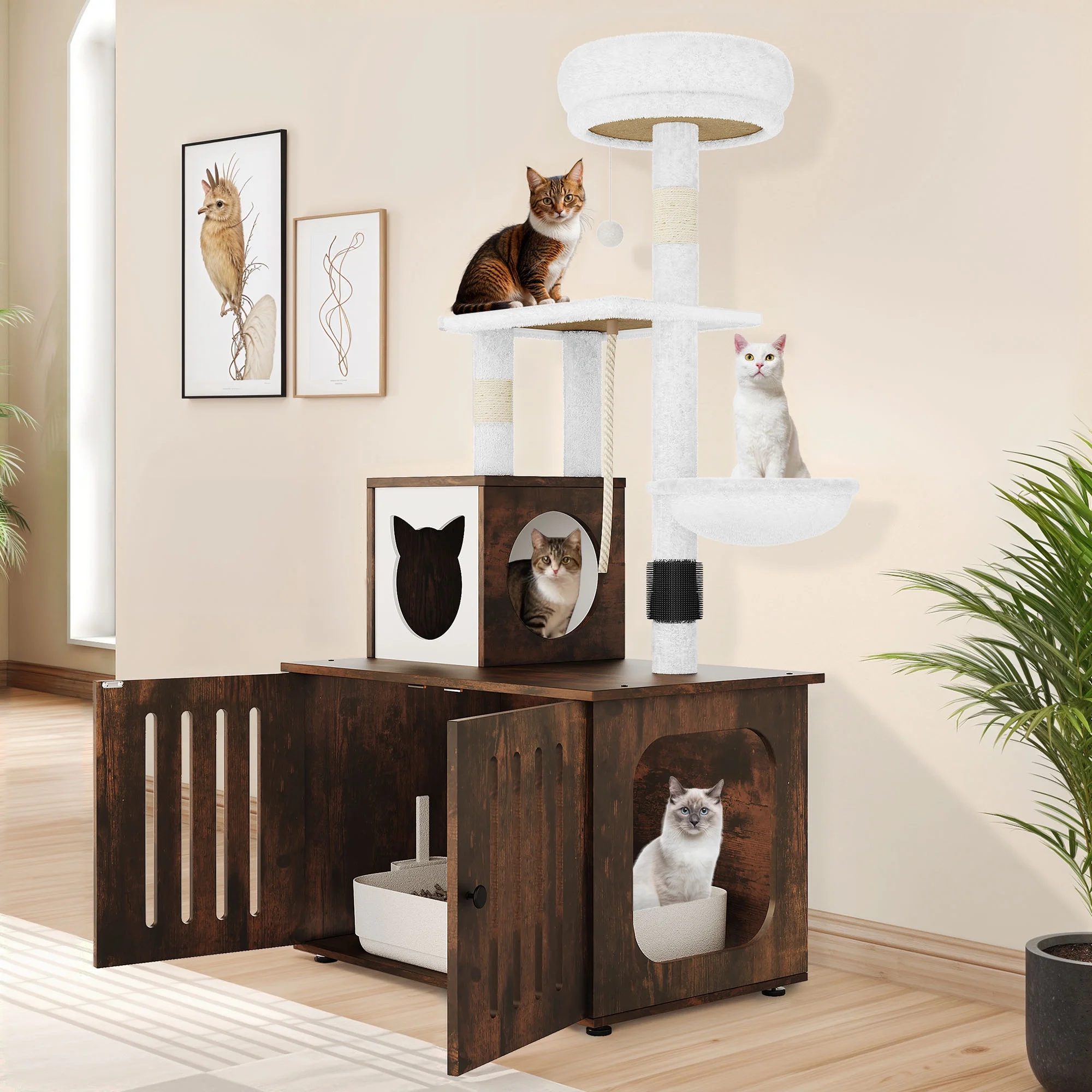 Side view of the cat condo