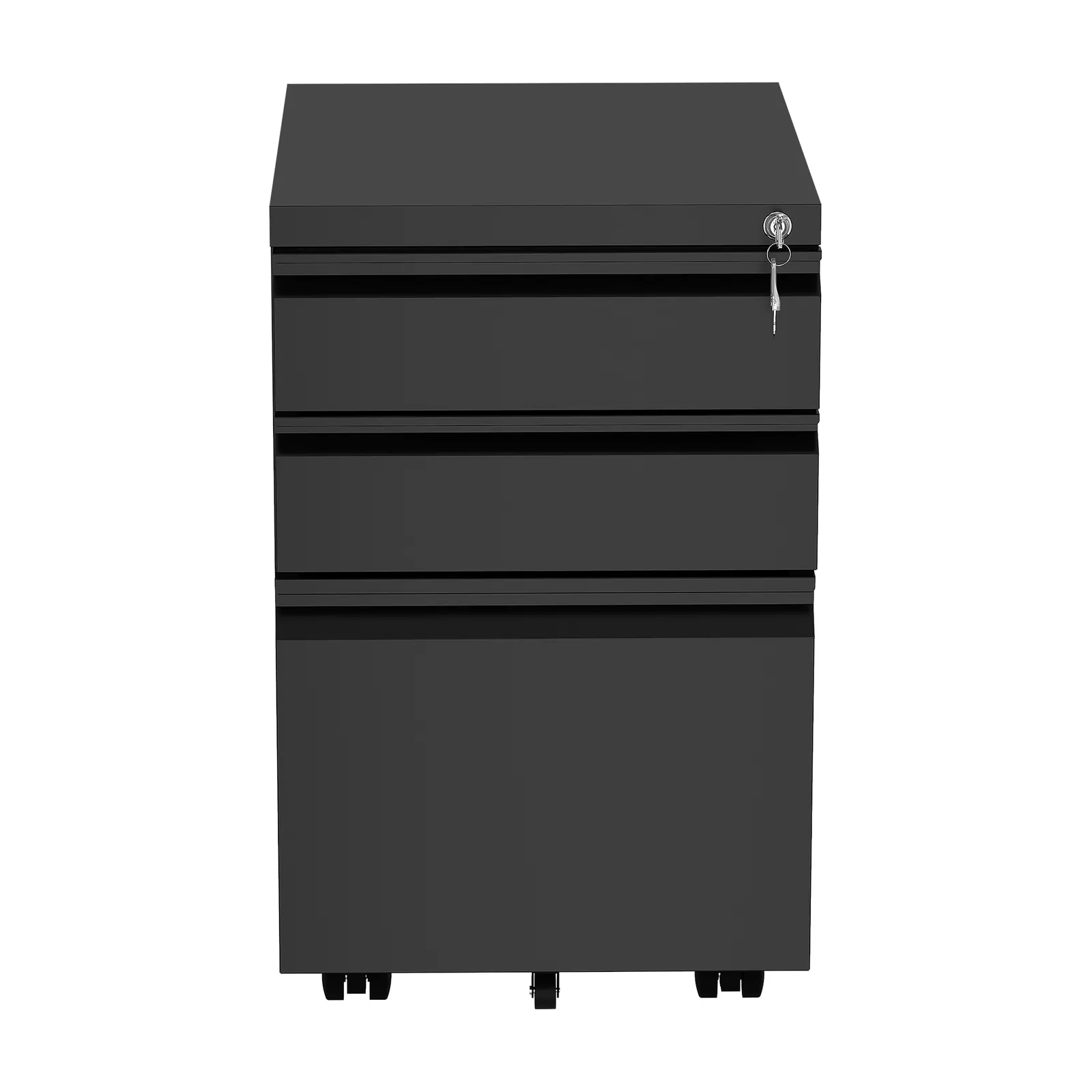 Jemini 3 Drawer Filing Cabinet 470x622x1016mm Coffee-Cream KF03004 - View #7