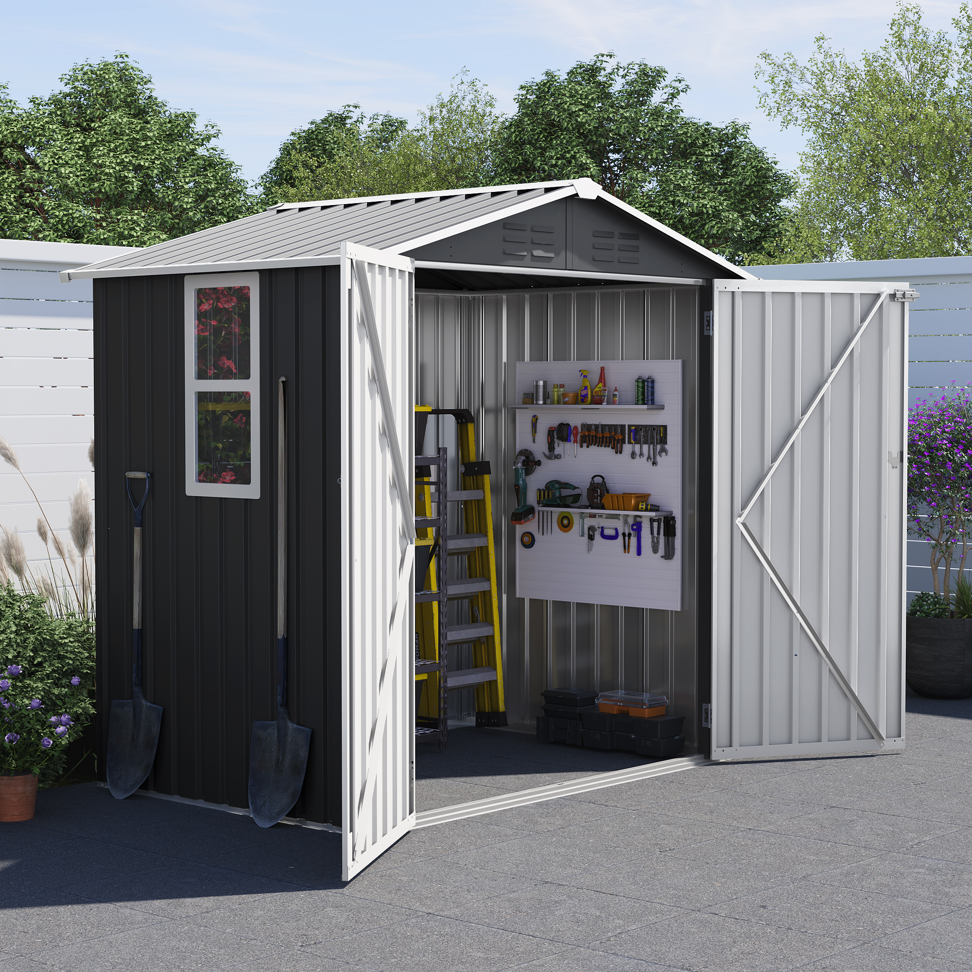 michiyoページ　スクエア　60×40×2 Yitahome | 6 x 4 ft Outdoor Shed Building with Lockable Doors