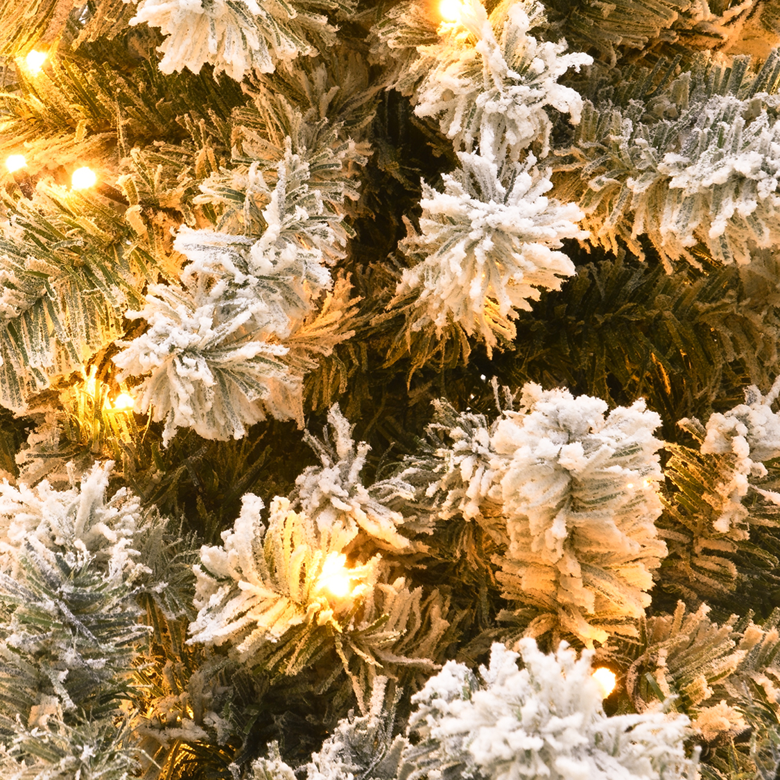Yitahome | 9 FT Flocked Christmas Tree Prelit Full Xmas Tree for